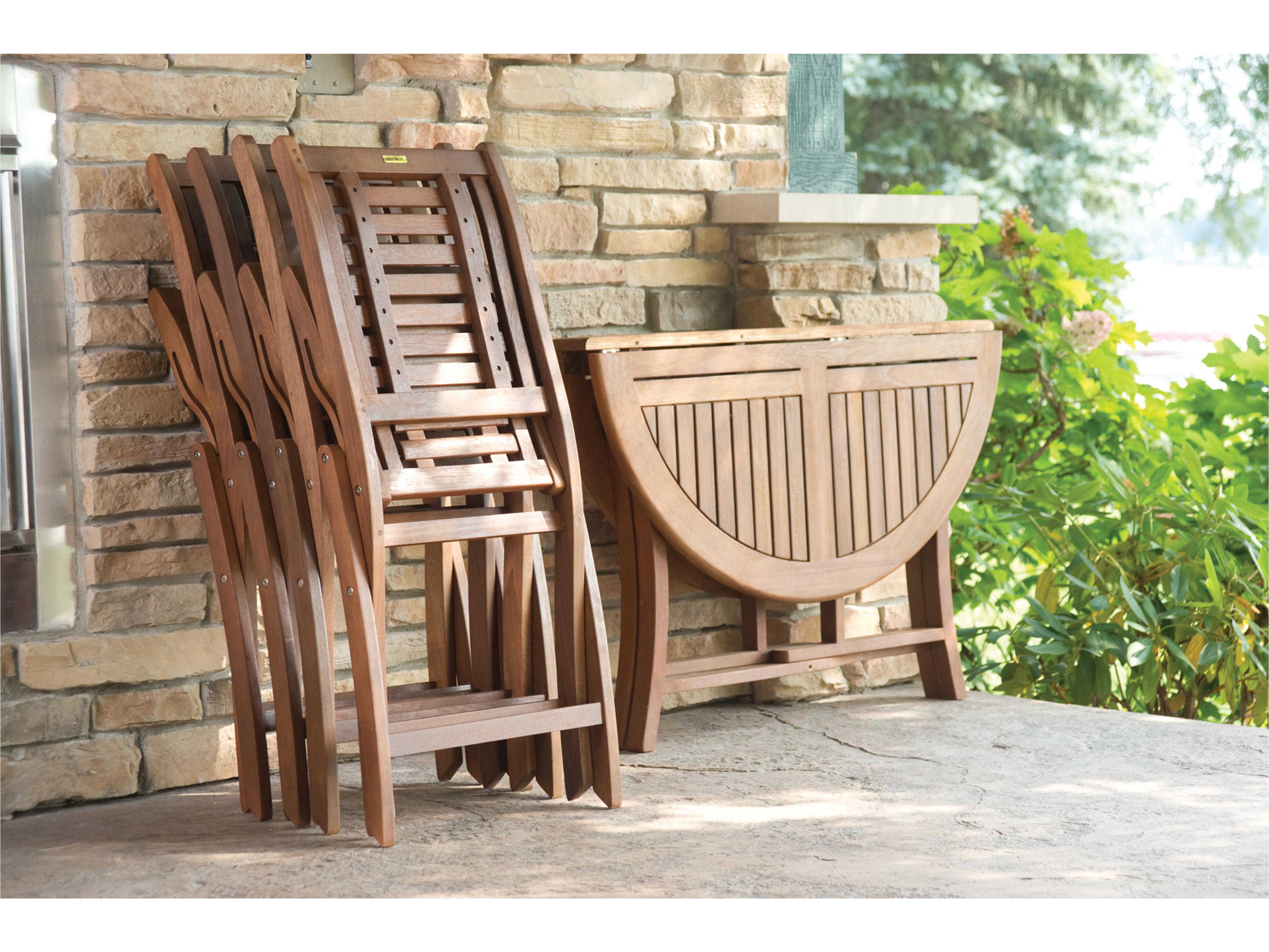 Outdoor Interiors Eucalyptus Folding Side Chair (Price Includes Two)
