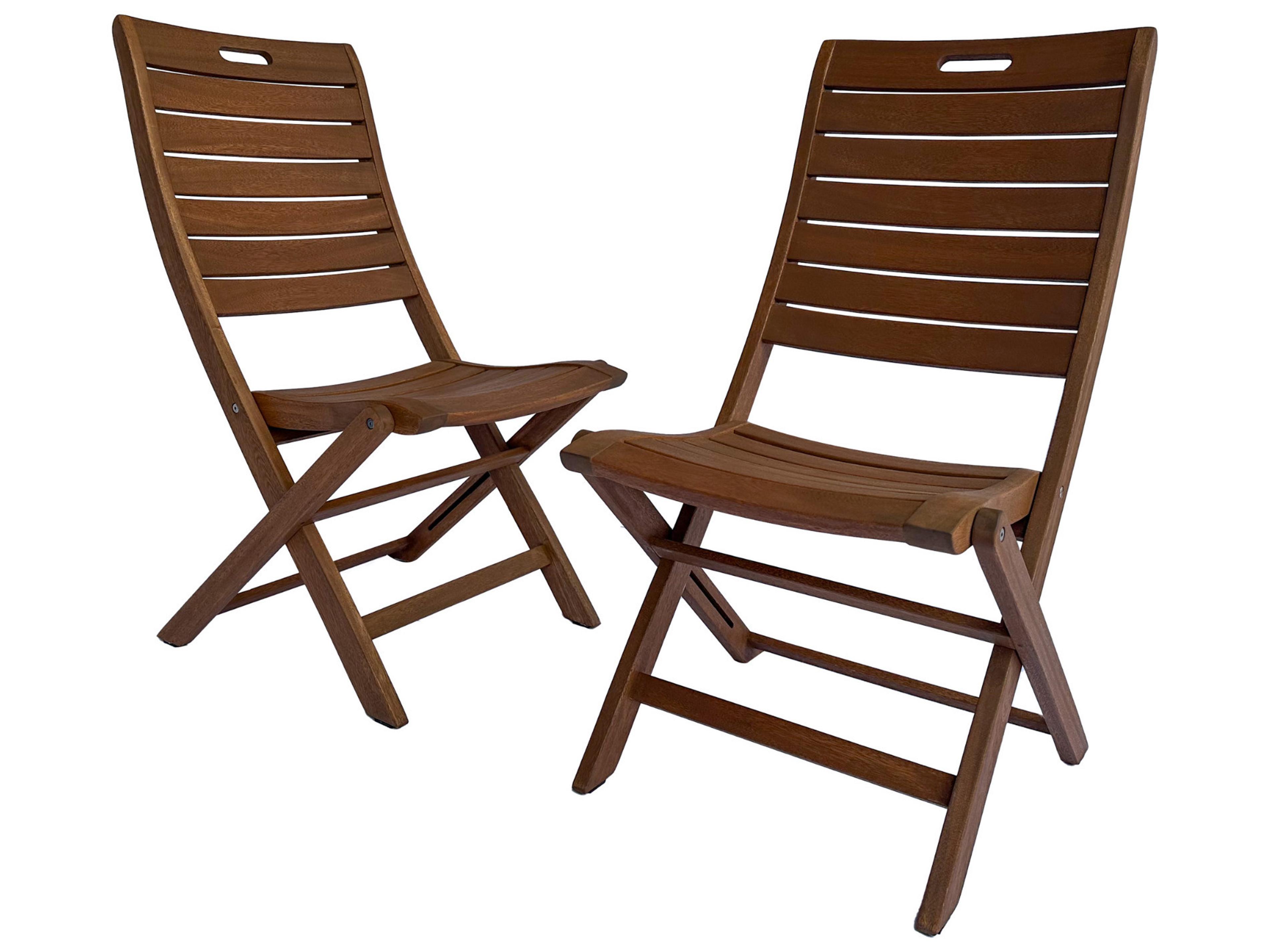 Eucalyptus Folding Armless Chair (Price Includes Two)
