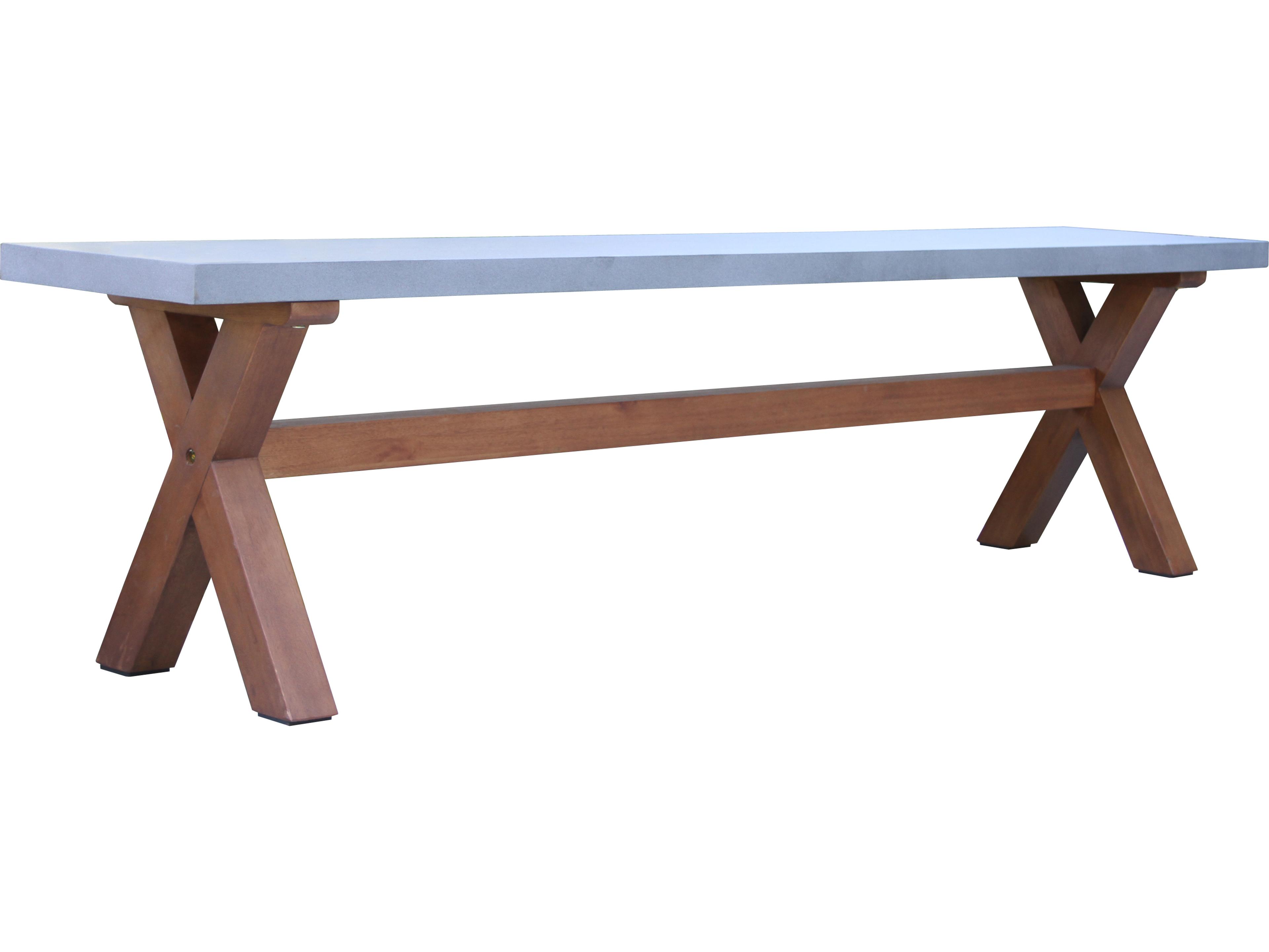 Eucalyptus & Grey Composite Bench, 74" x 38"