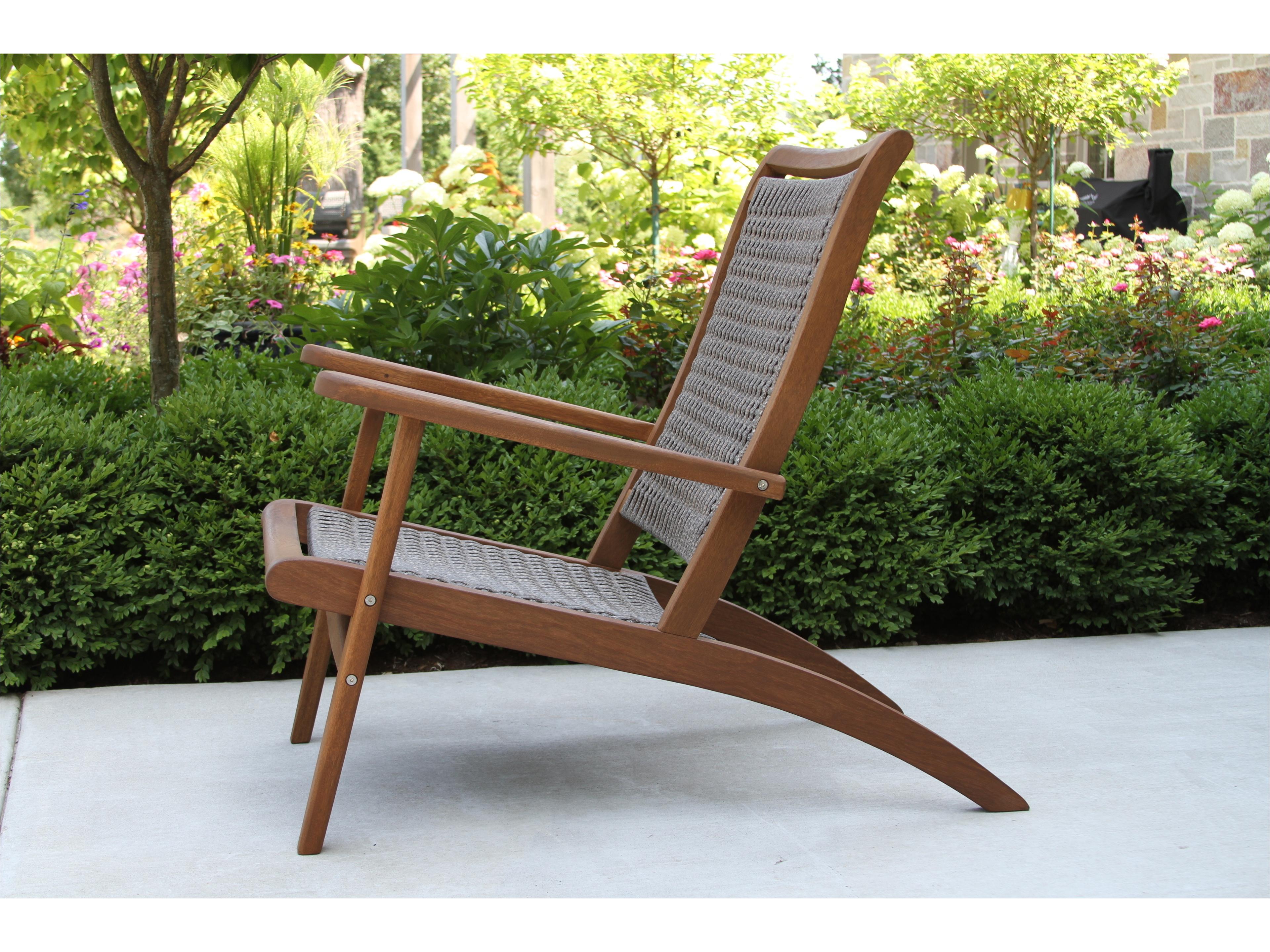 Outdoor Interiors Eucalyptus & Driftwood Grey Wicker Lounge Chair