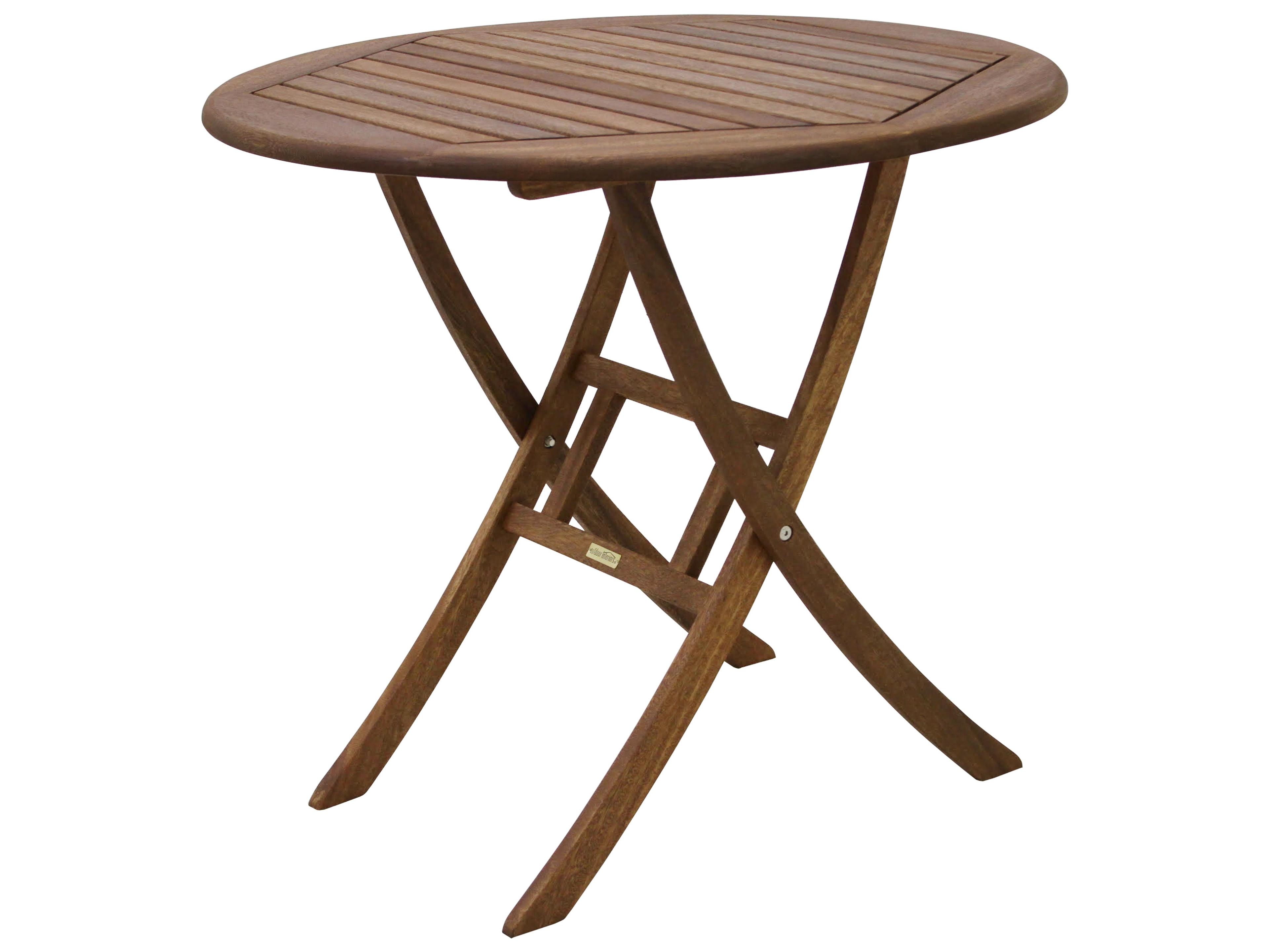 Eucalyptus Folding Bistro Table, 30" Dia.