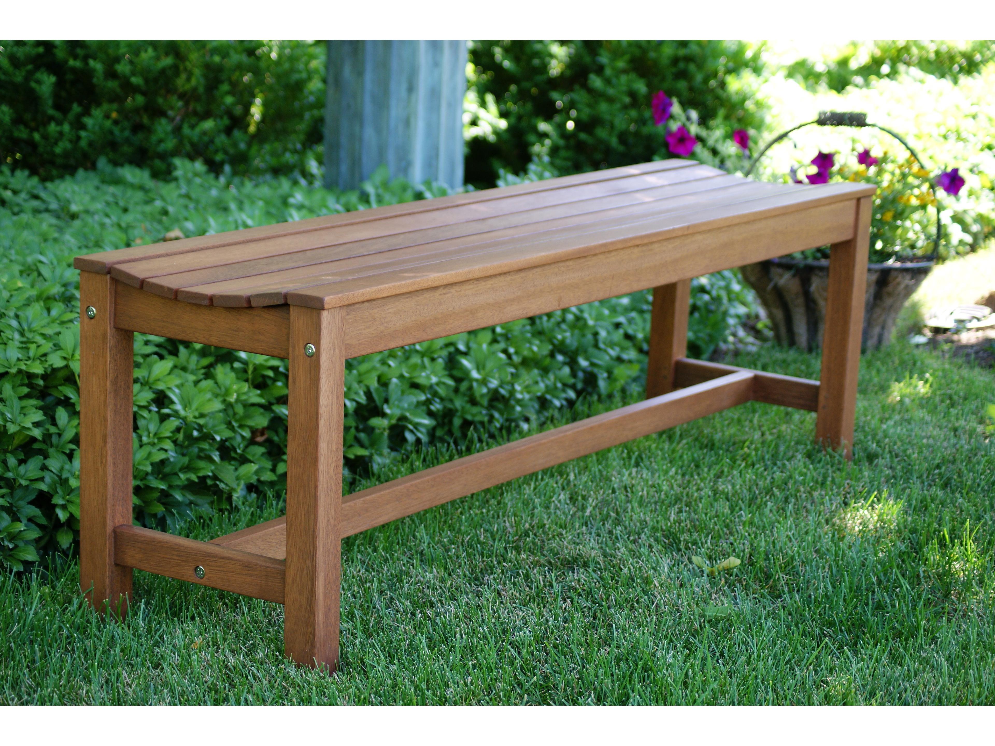 Outdoor Interiors Eucalyptus 3-Seater Backless Bench