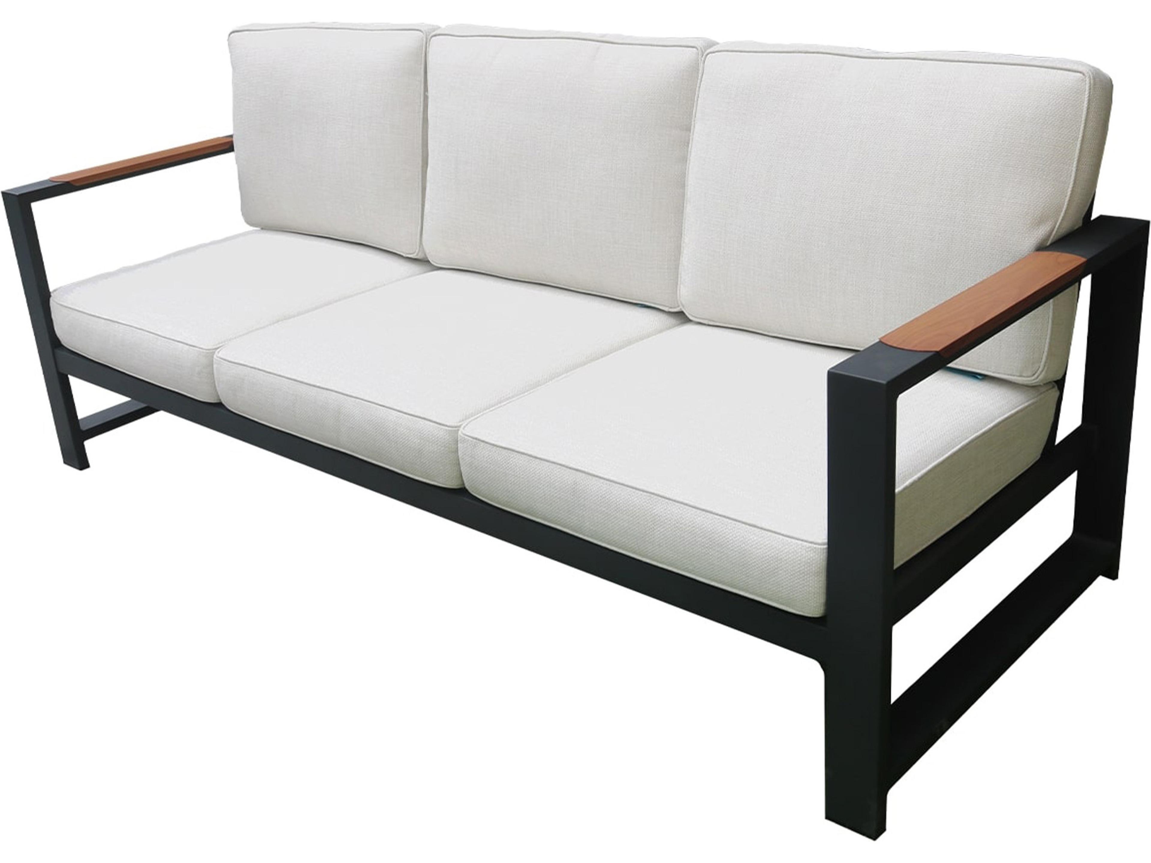 Sienna Black Aluminum Sofa