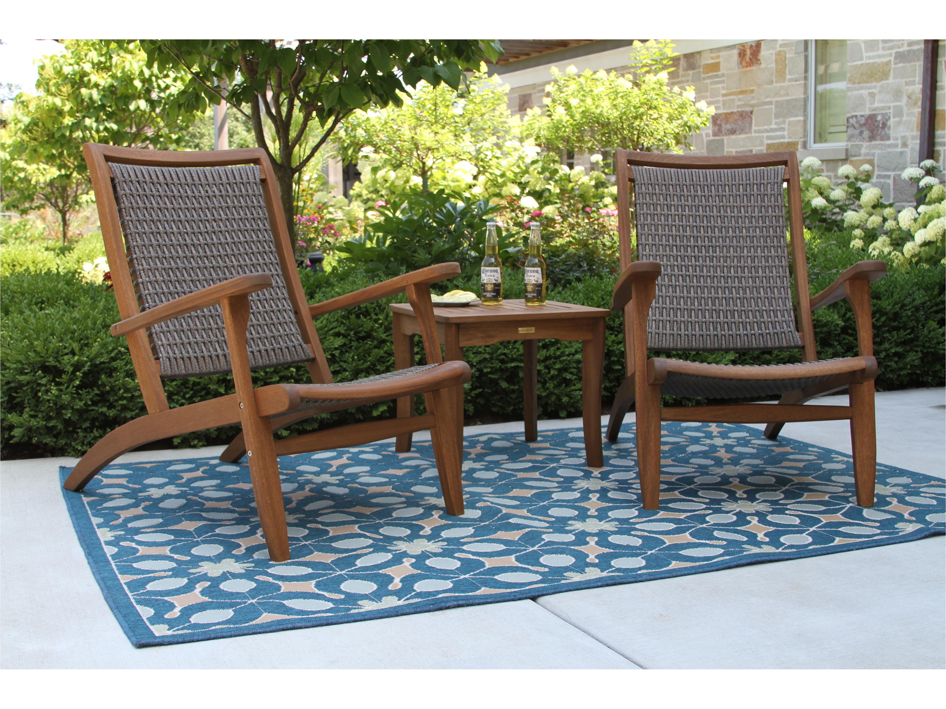 Eucalylptus Wood Rope Lounge Set