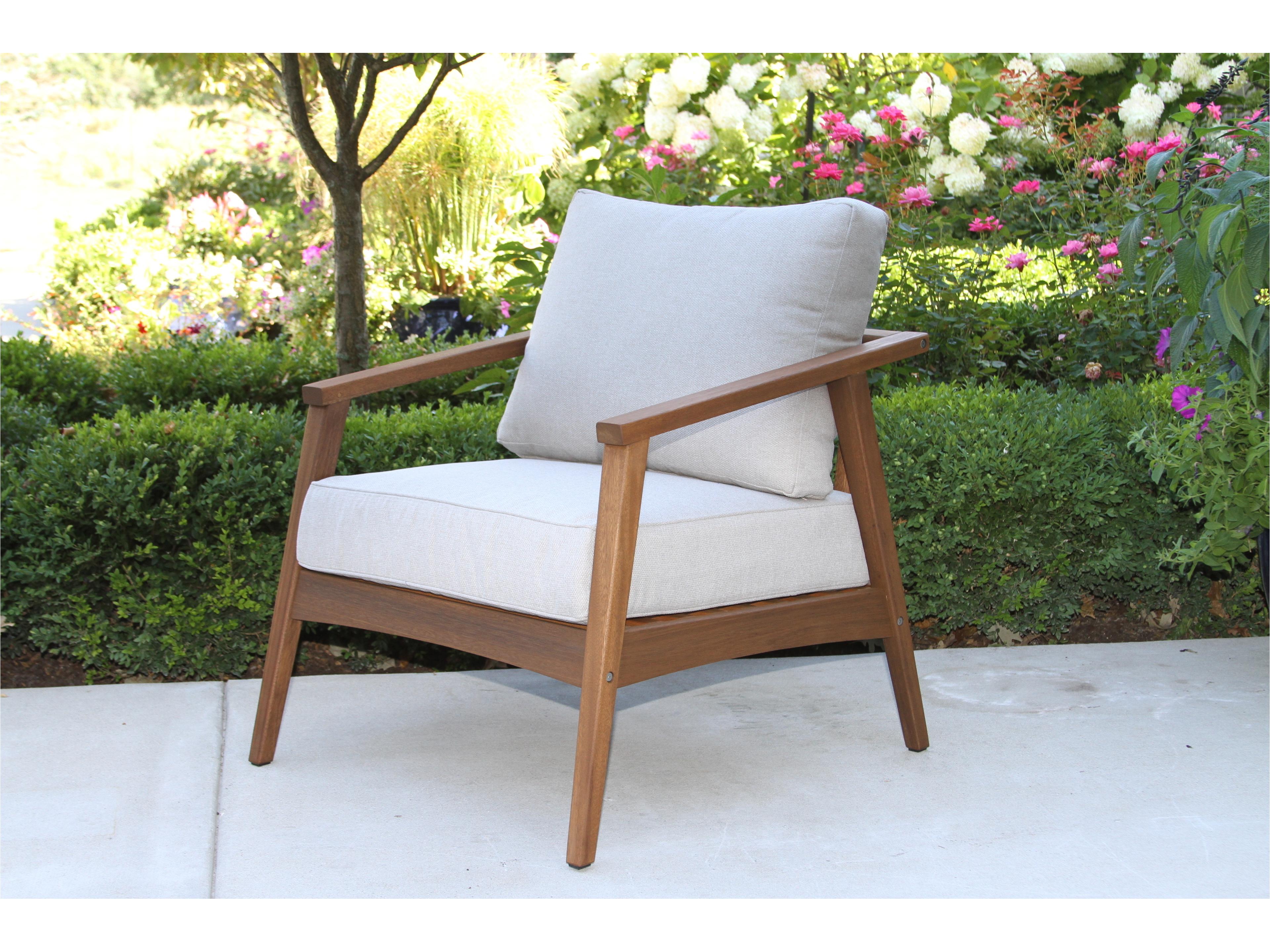 Outdoor Interiors Eucalyptus Modern Armchairs (Price Includes Two)