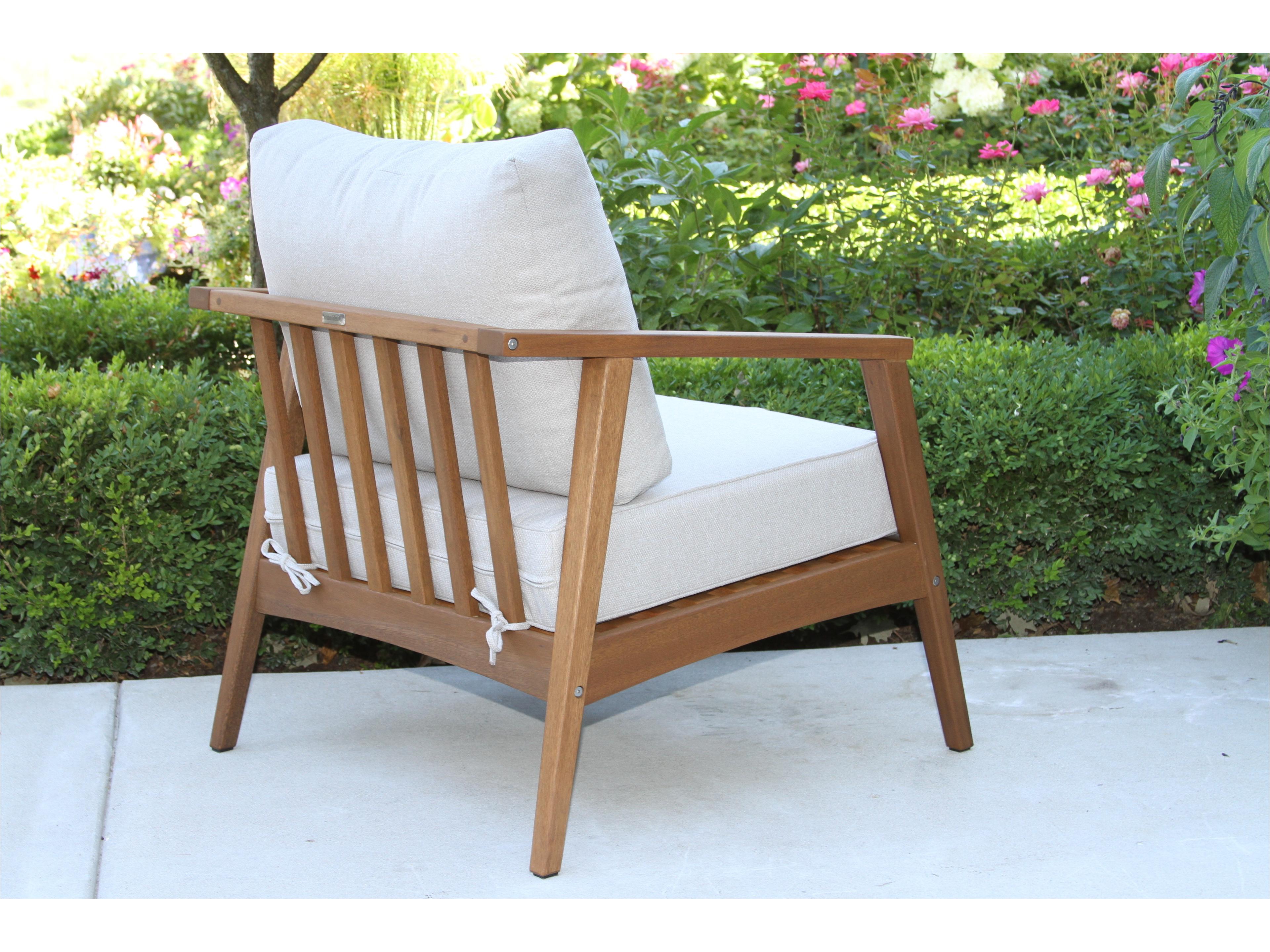 Outdoor Interiors Eucalyptus Modern Armchairs (Price Includes Two)