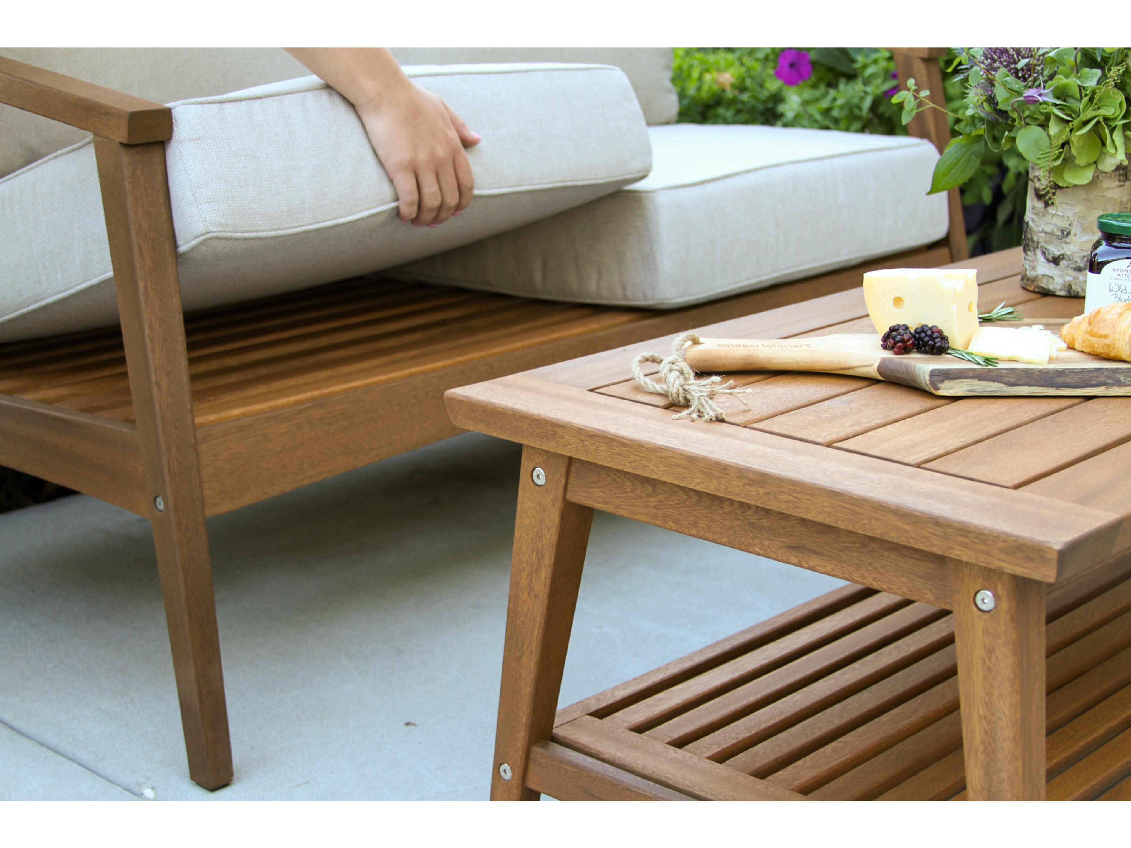 Outdoor Interiors Eucalyptus 4pc Modern Seating Group