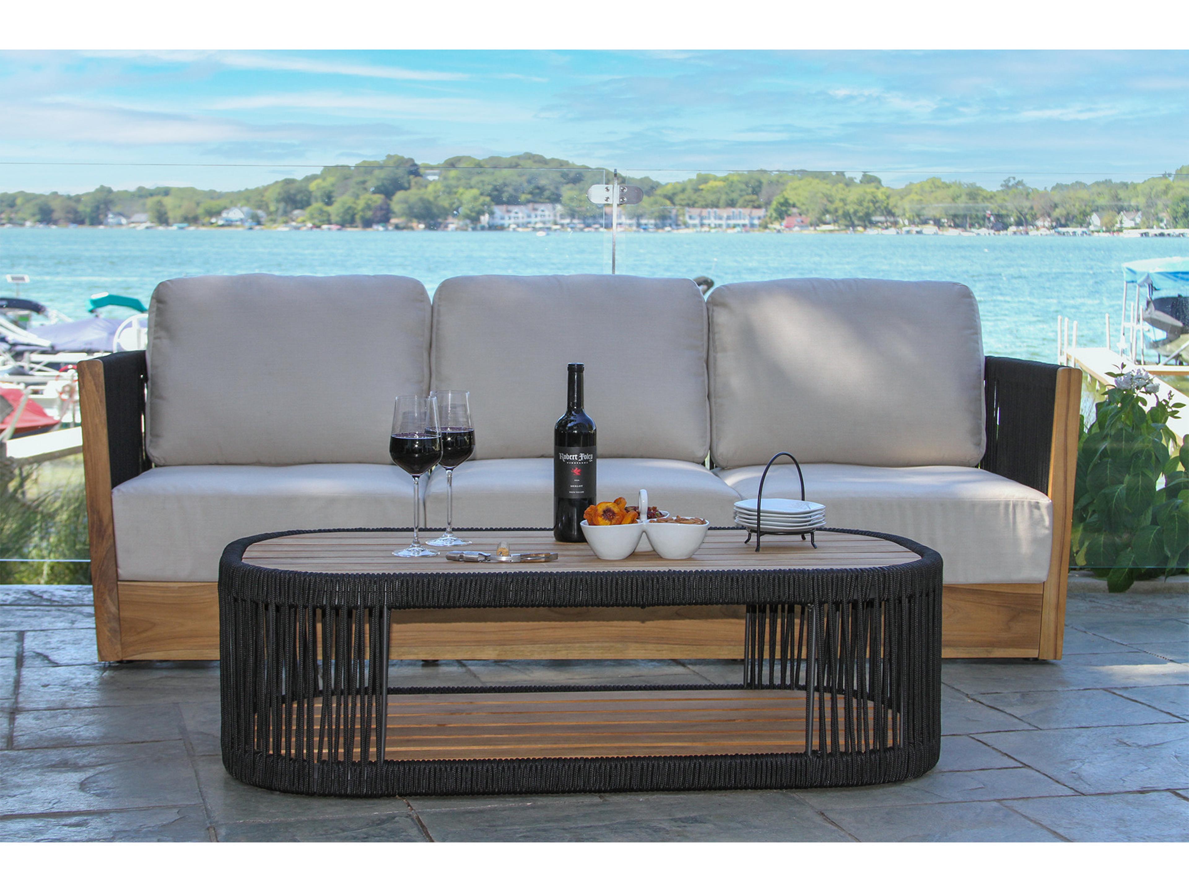 Teak Rope Cushion Lounge Set