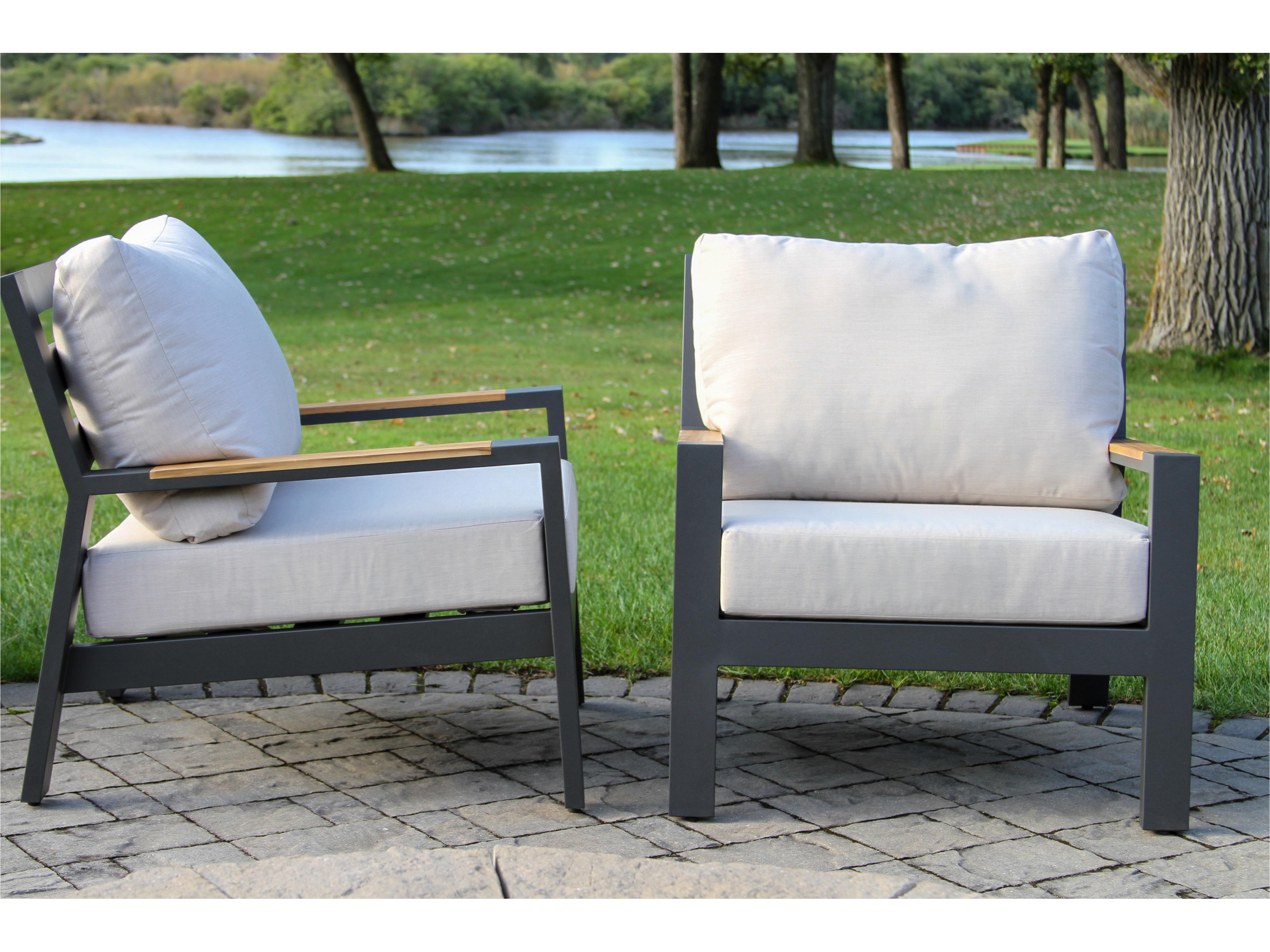 Outdoor Interiors Portofino Lounge Chair w Sunbrella (Price Includes Two)
