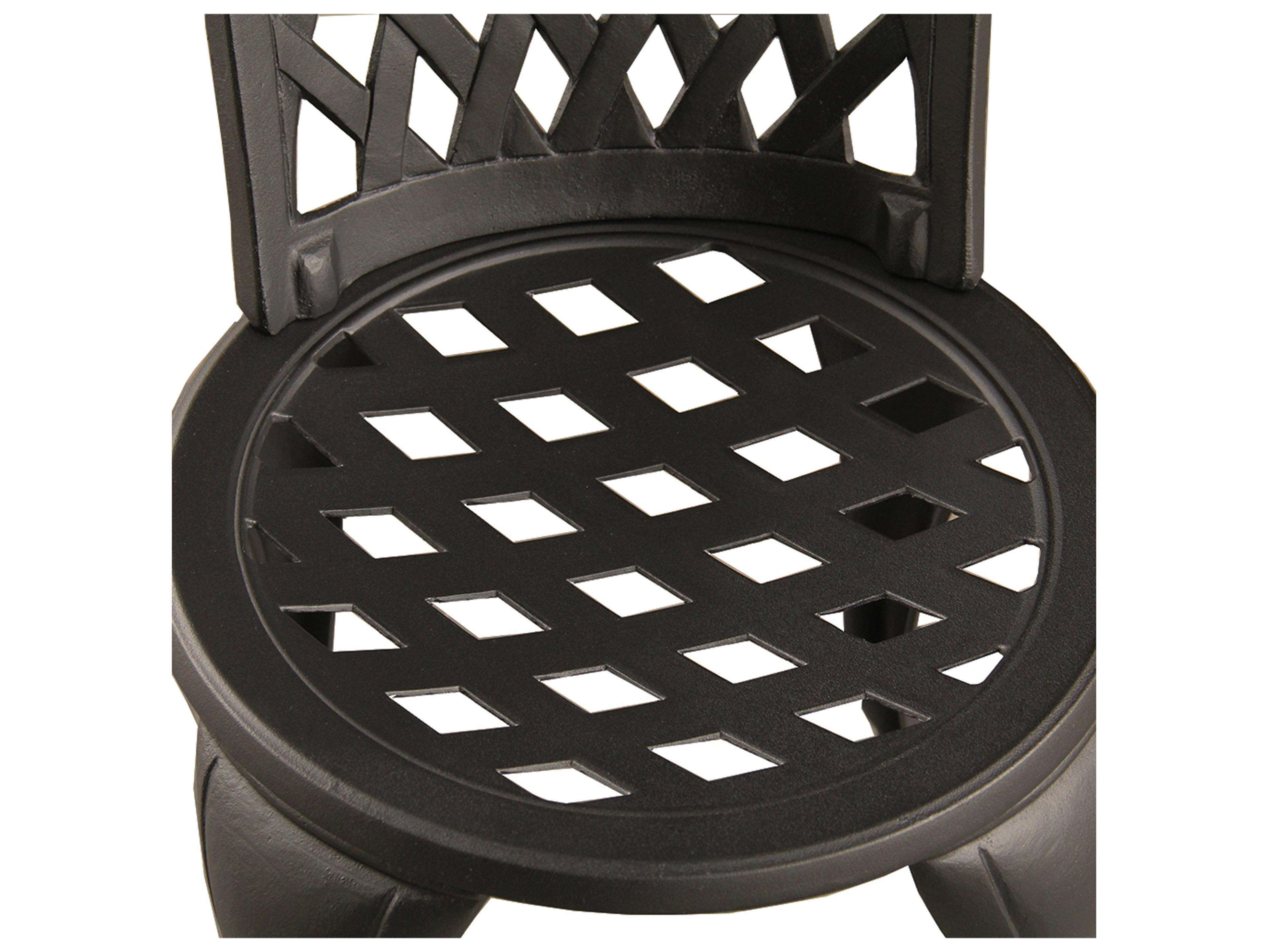 Oakland Living Modern Mesh Sand Black Aluminum 3 Piece Bistro Set