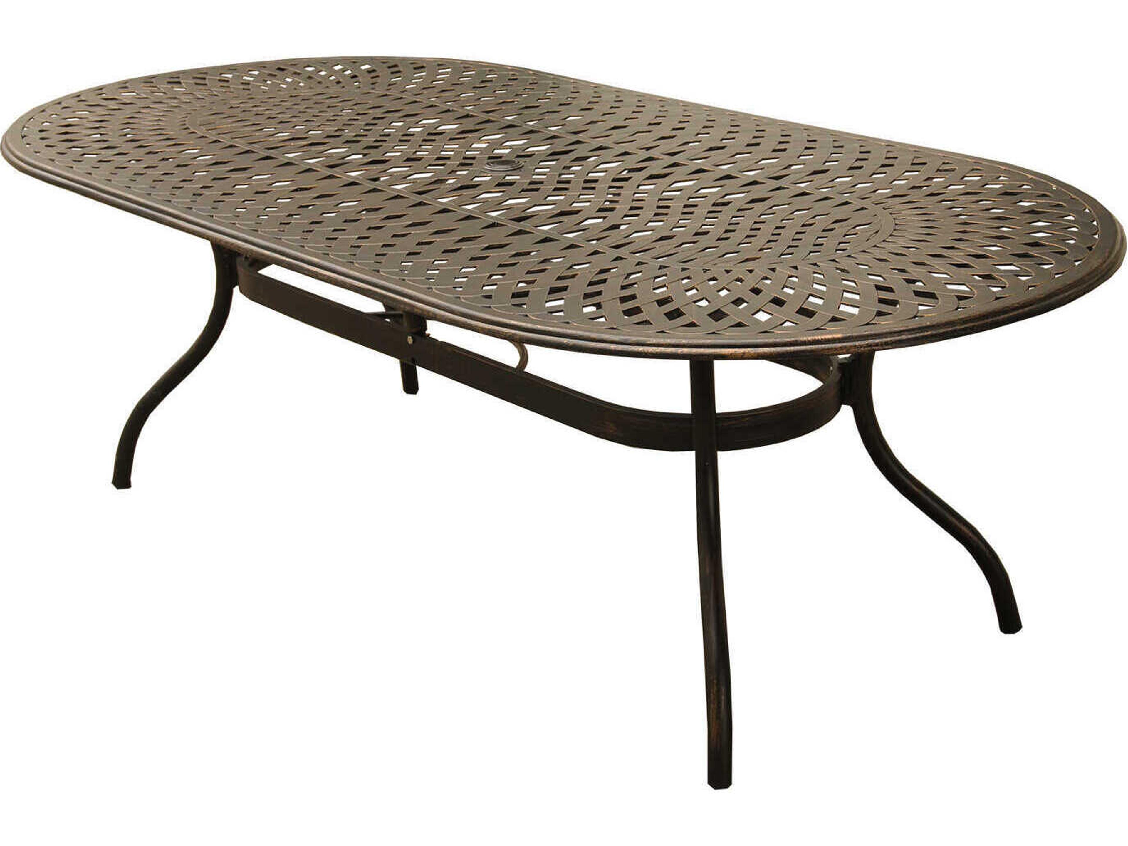 Oakland Living Modern Aluminum 95'' Oval Patio Dining Set