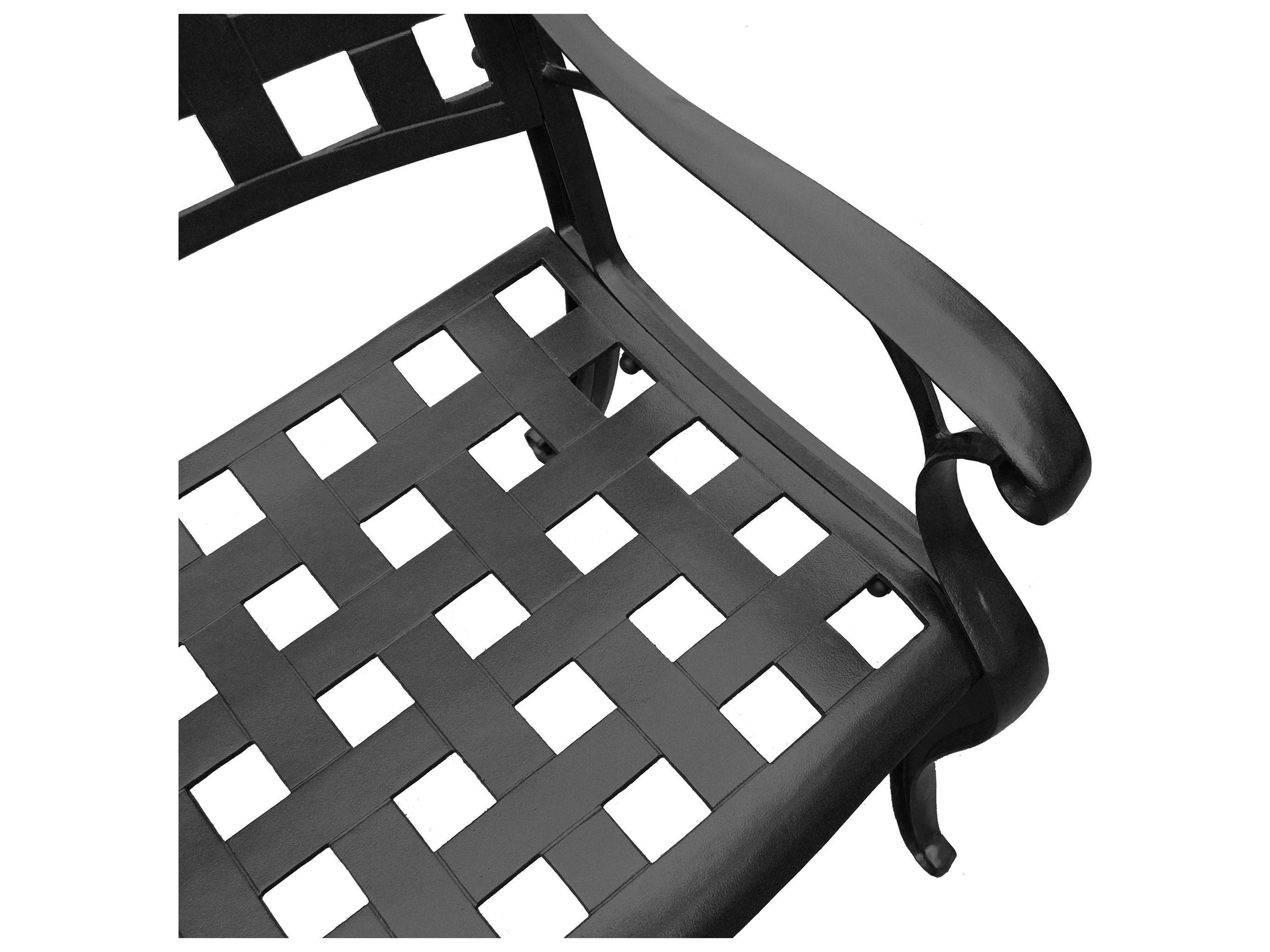 Oakland Living Modern Cast Aluminum Black Patio Dining Chair