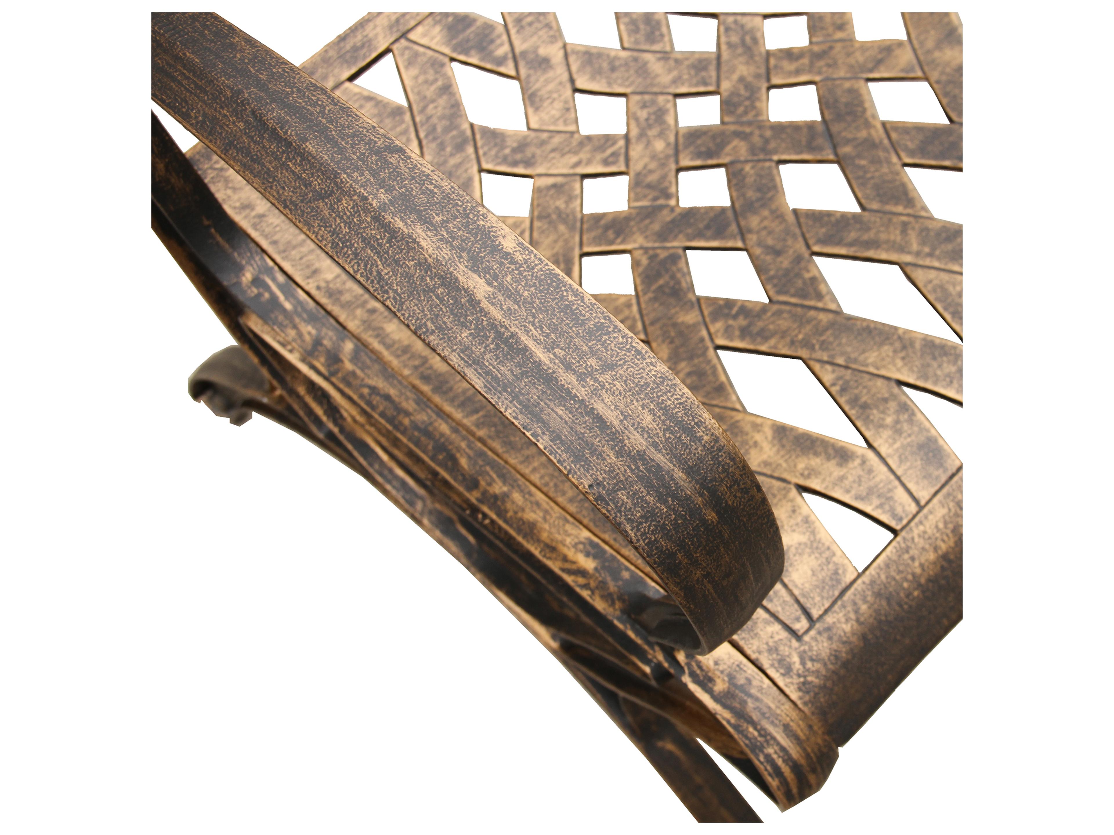 Oakland Living Cast Aluminum Bronze Outdoor Patio Dining Chair