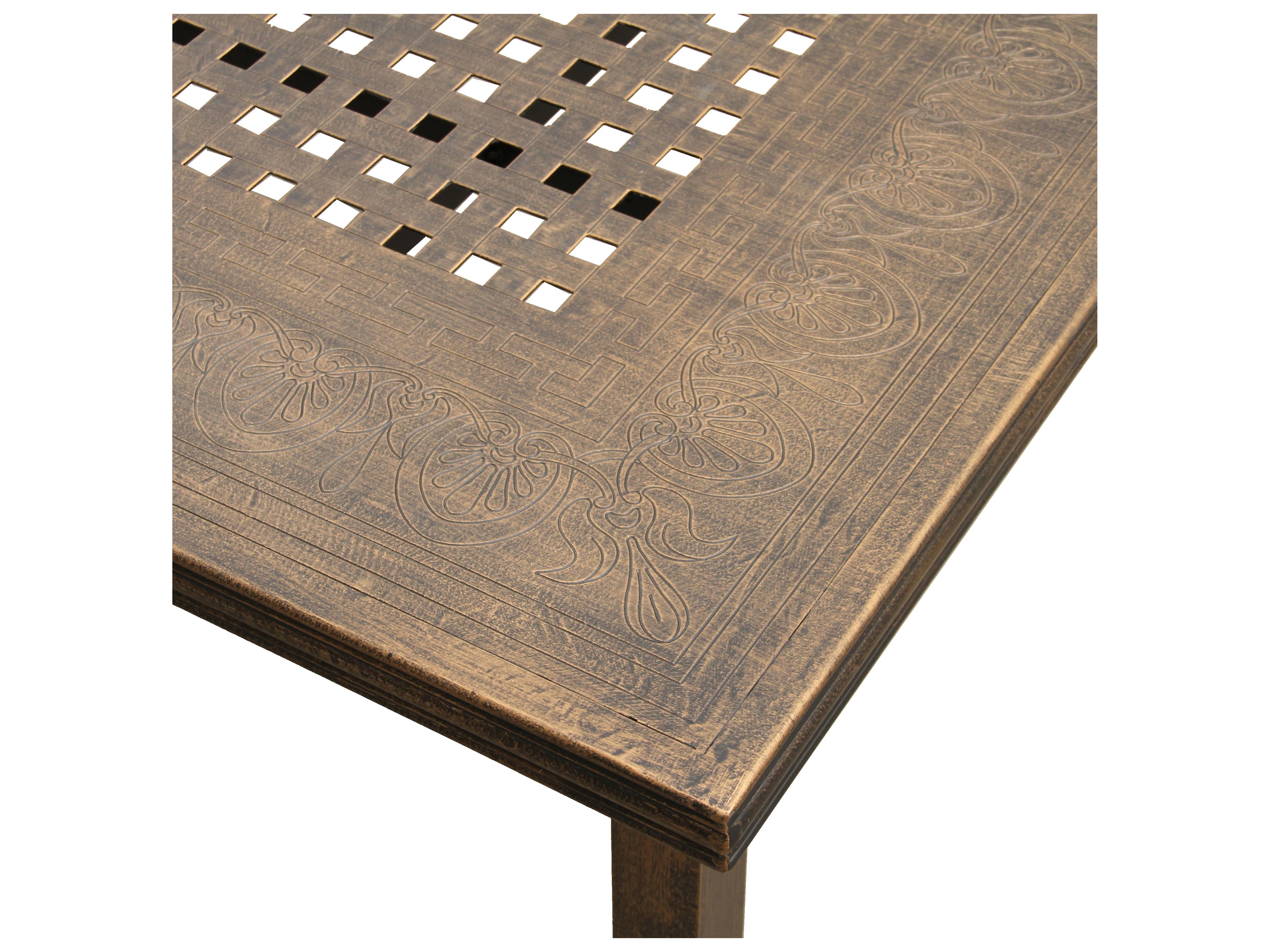 Oakland Living Modern Aluminum Bronze Rectangle Large Outdoor Dining Table