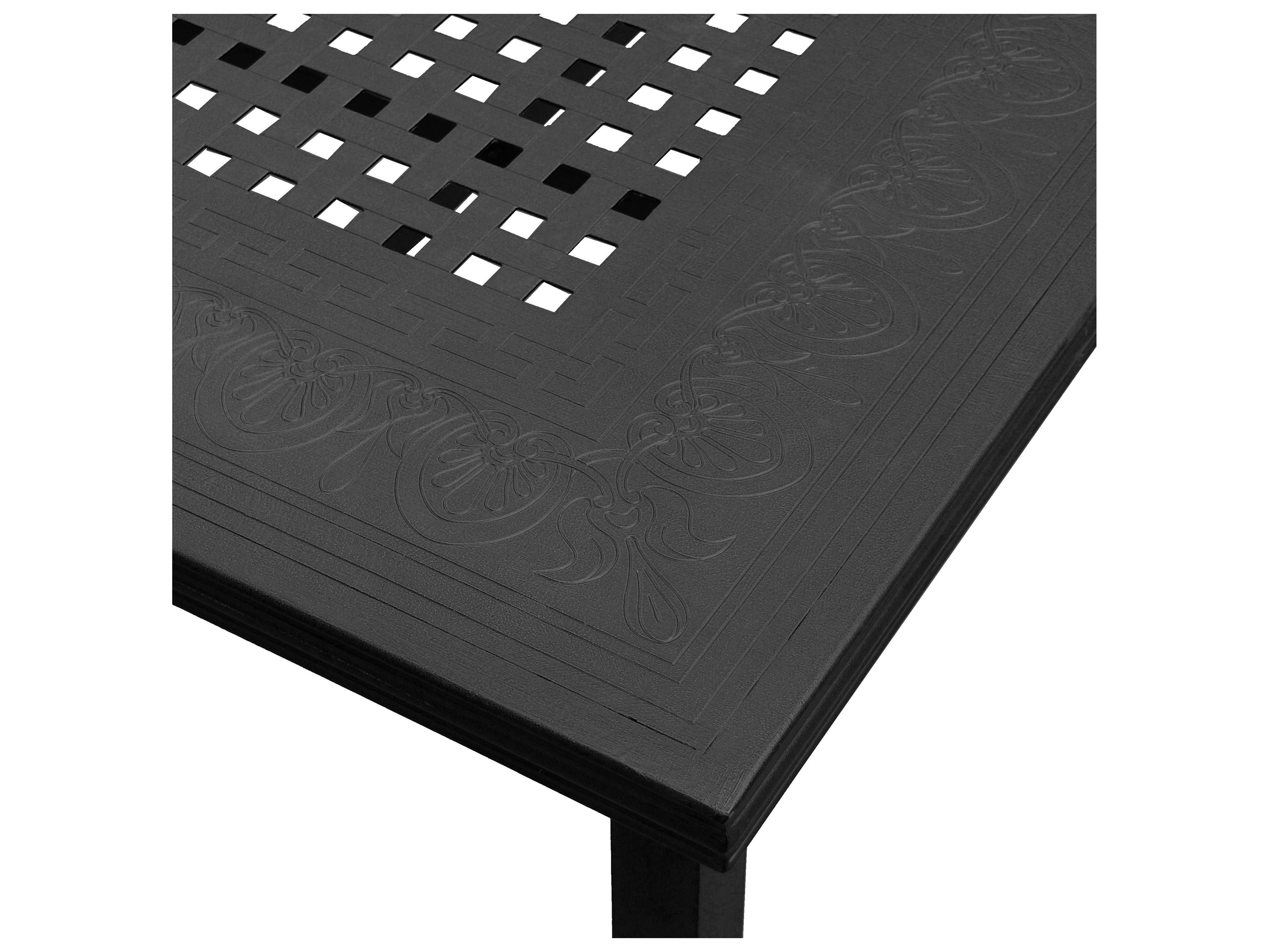 Oakland Living Modern Aluminum Black Rectangle Large Outdoor Patio Dining Table