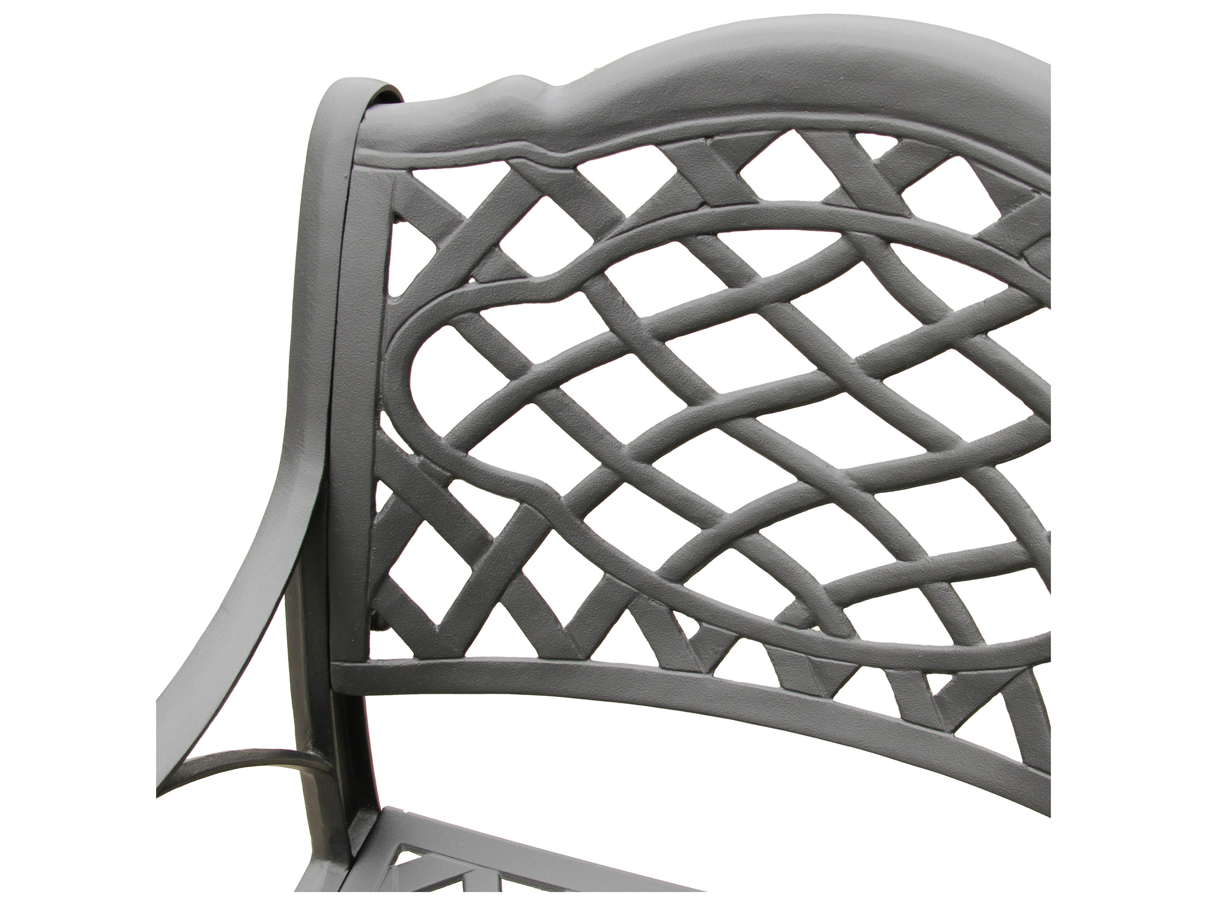 Oakland Living Cast Aluminum Black Outdoor Dining Chair
