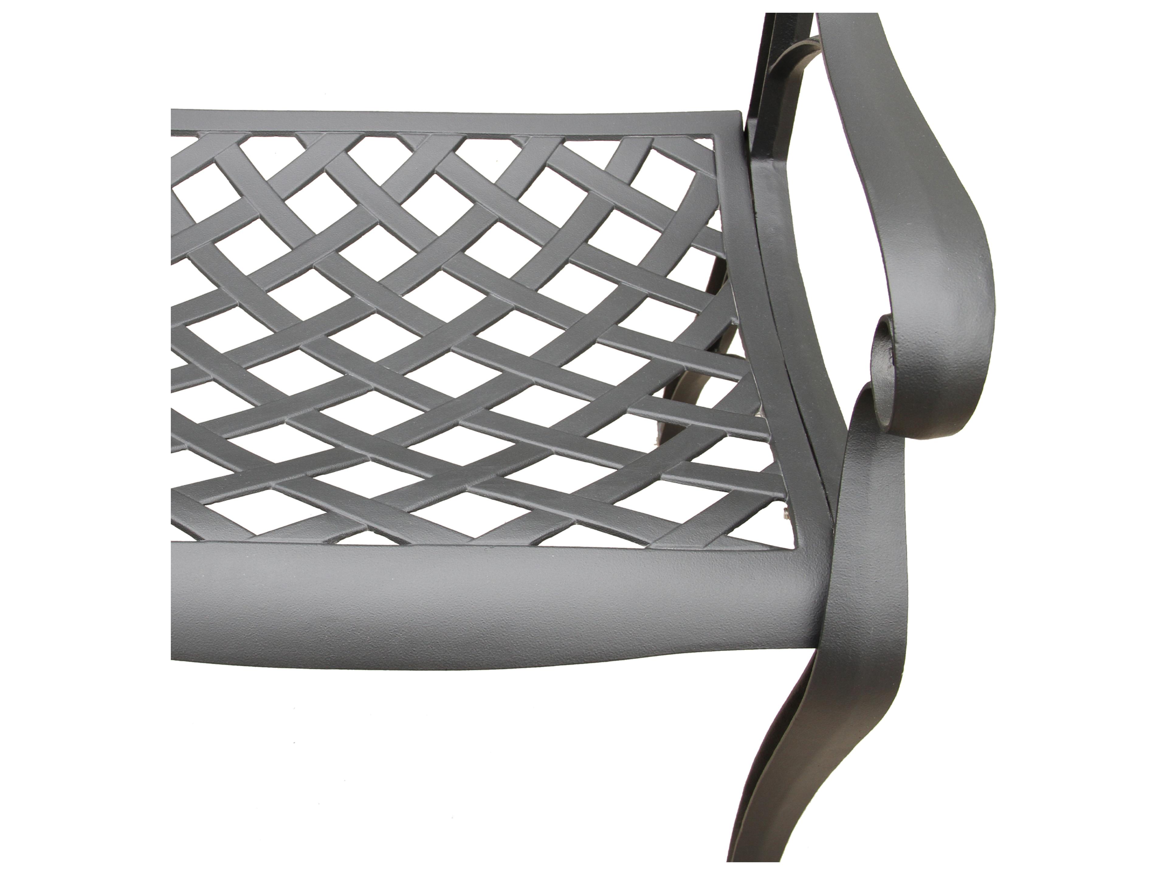 Oakland Living Cast Aluminum Black Outdoor Dining Chair