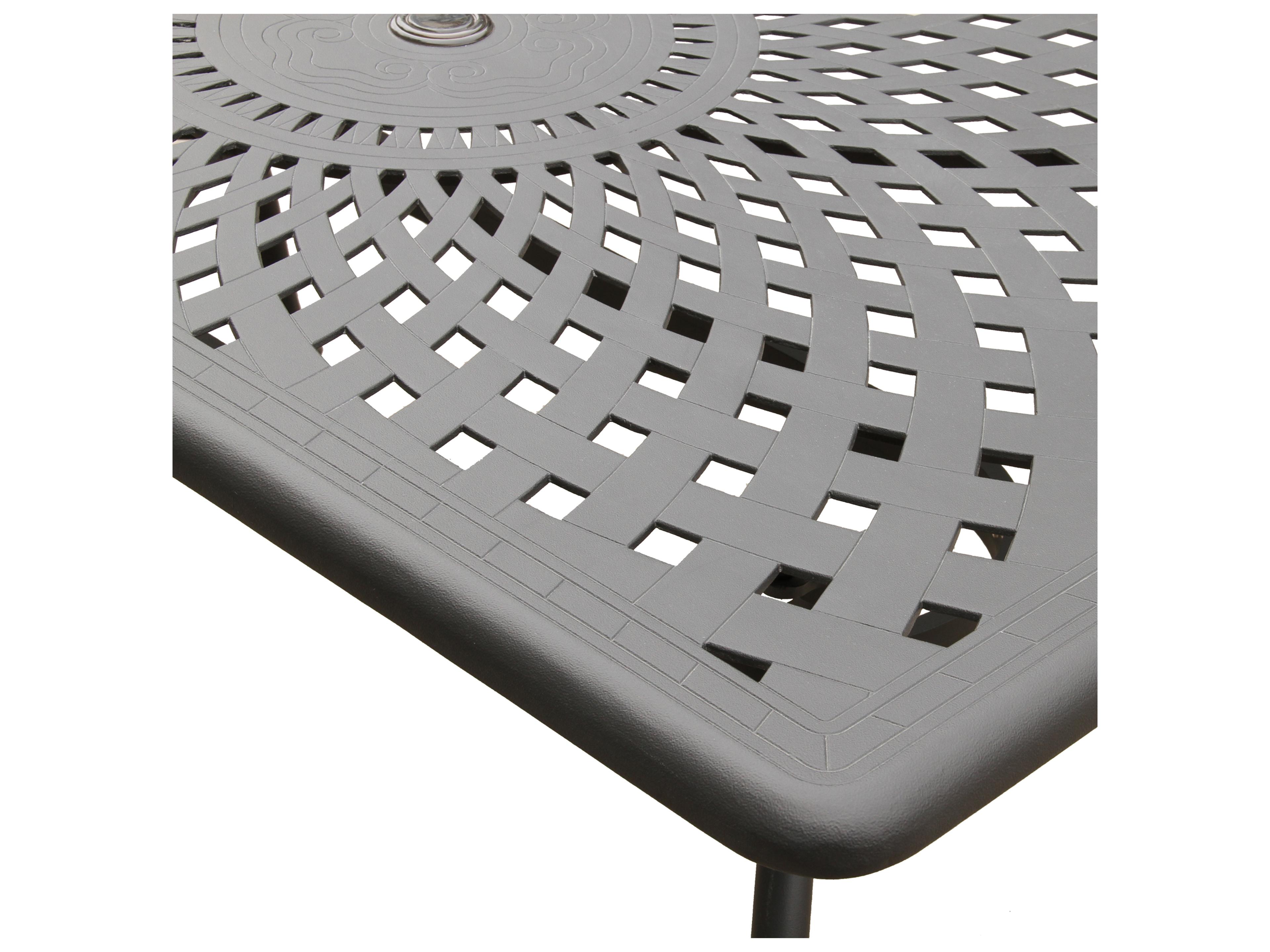 Oakland Living Modern Aluminum Black Rectangle Patio Dining Table