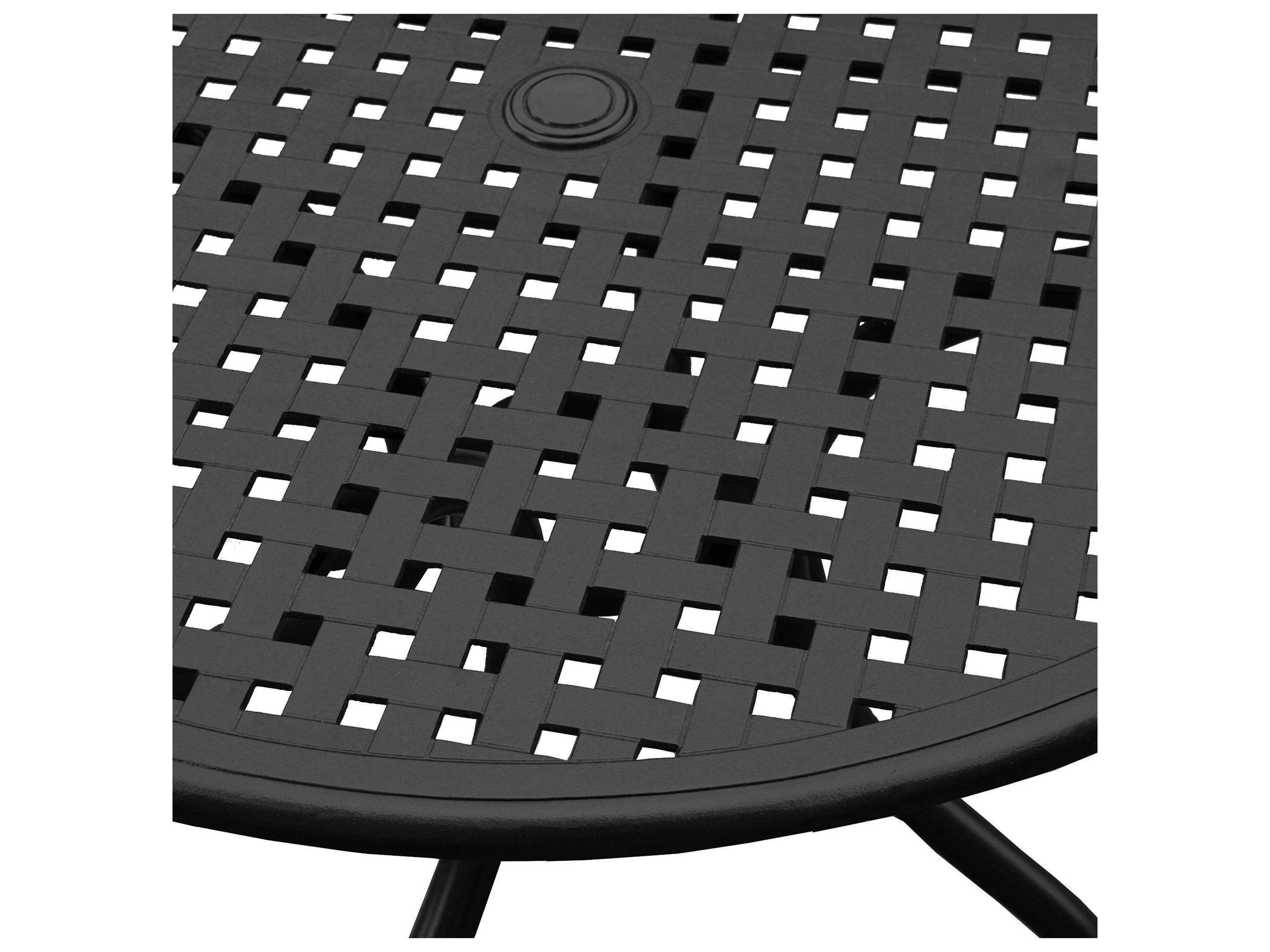 Oakland Living Modern Aluminum Black Round Outdoor Patio Dining Table