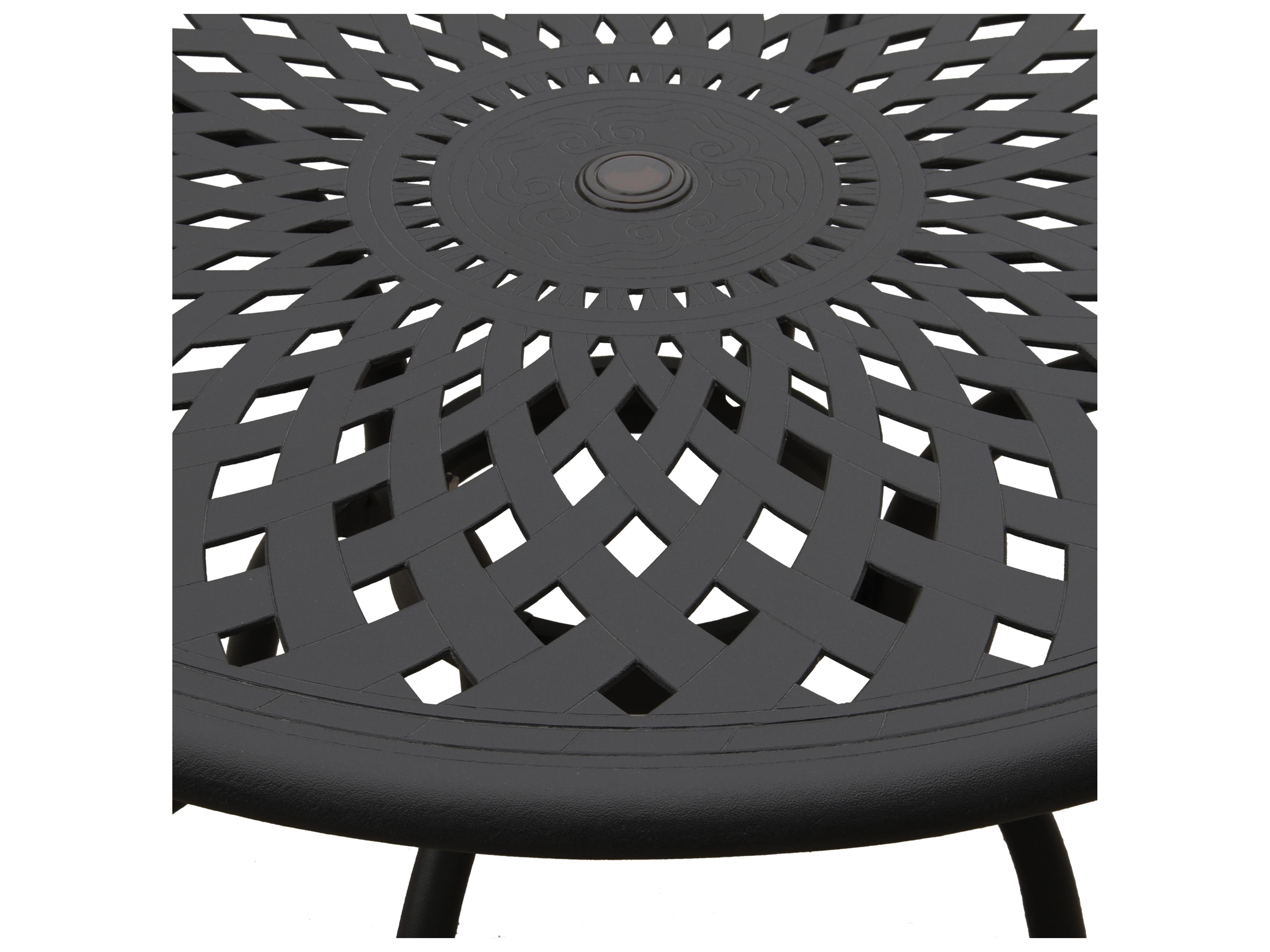 Oakland Living Modern Aluminum Black Round Outdoor Dining Table