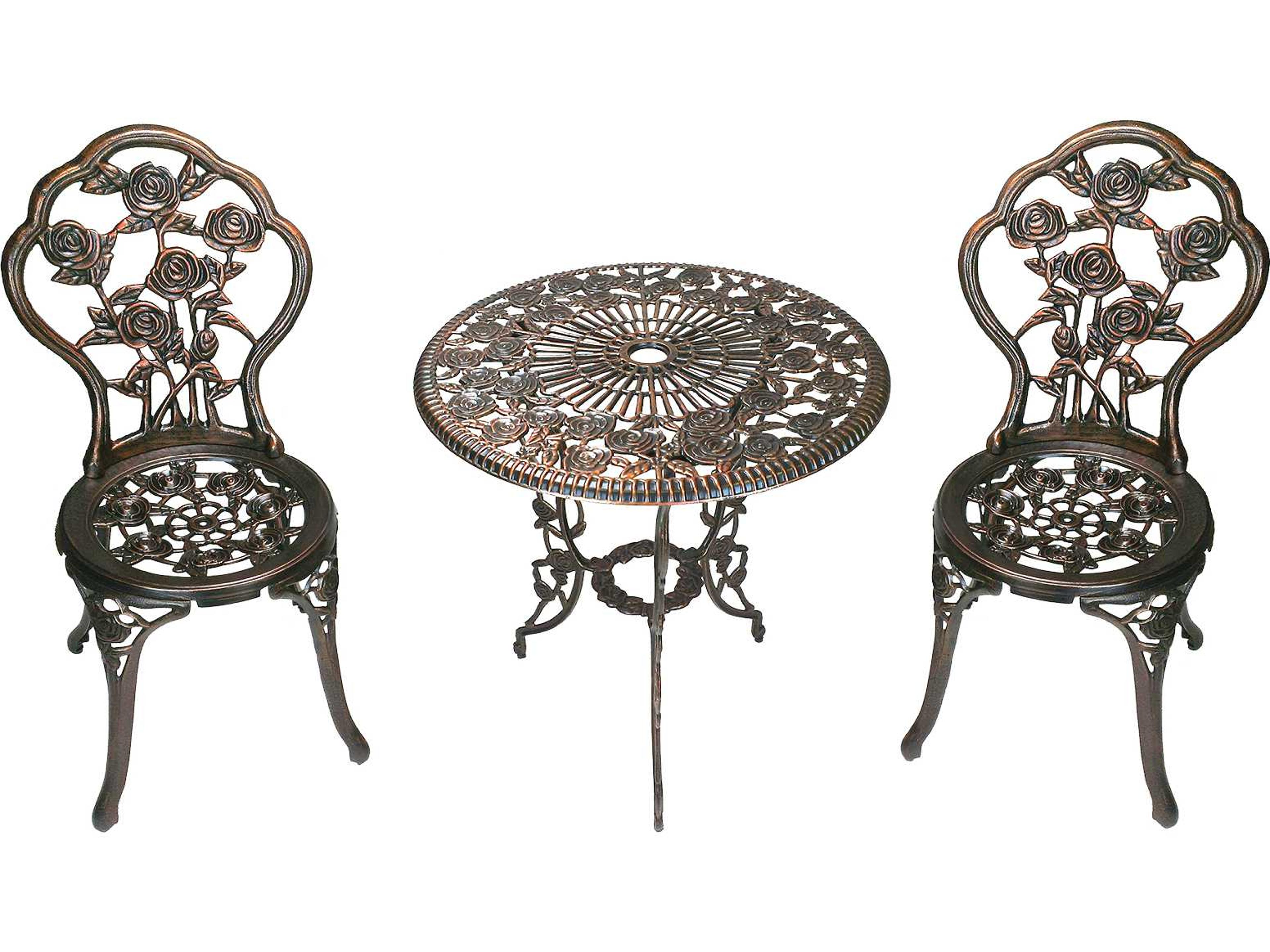 Oakland Living Rose Cast Aluminum 3 Pc. Bistro Set