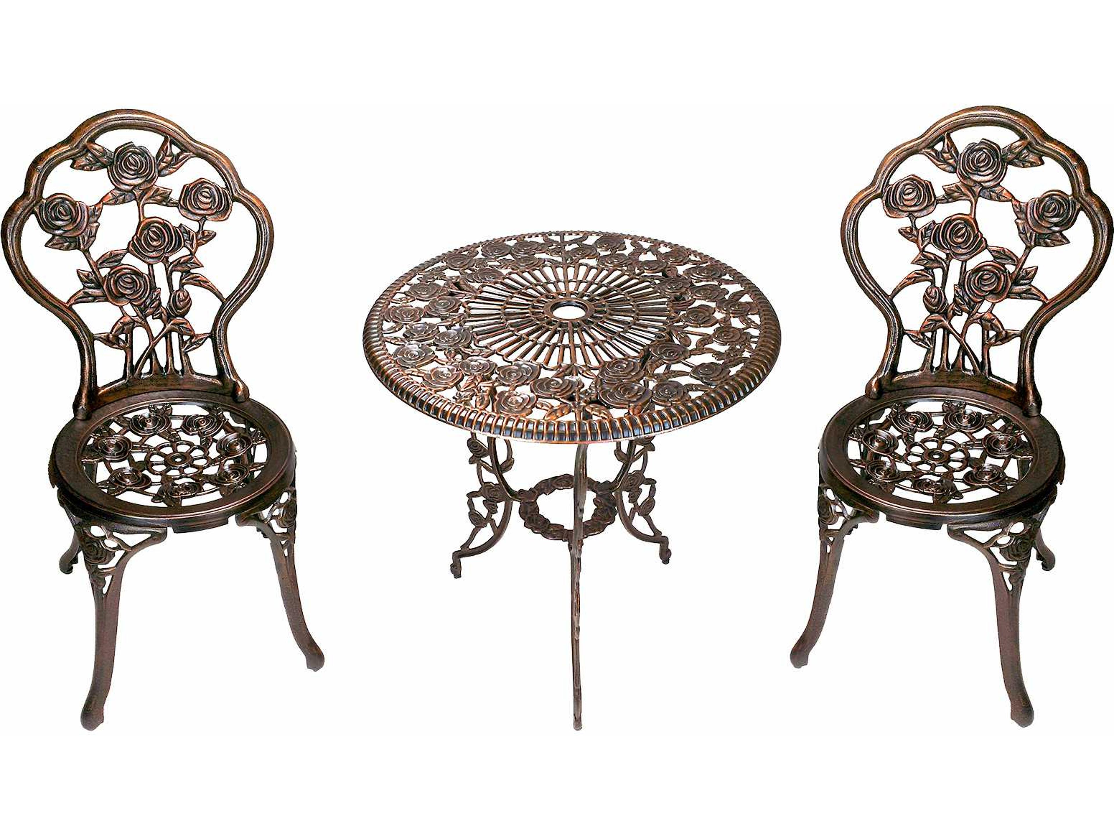 Oakland Living Rose Cast Aluminum 3 Pc. Bistro Set