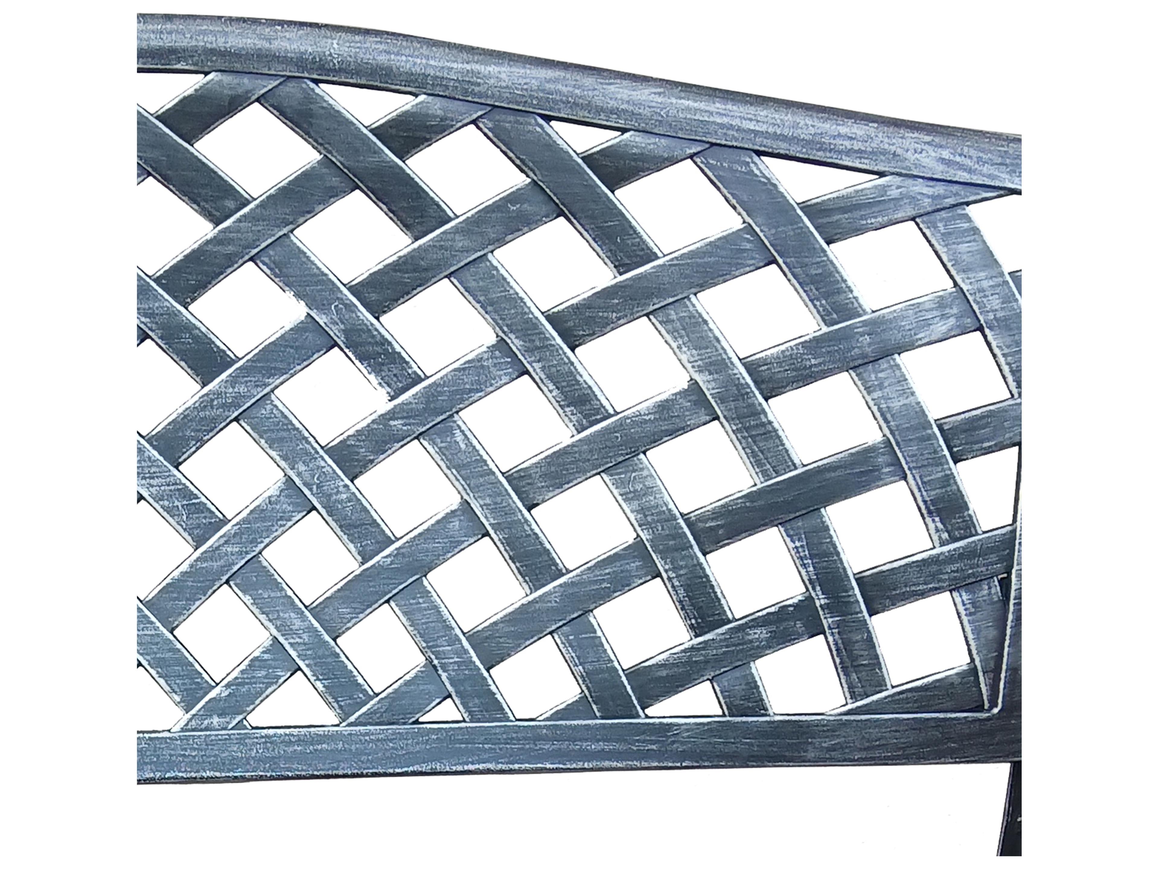 Oakland Living Aluminum Modern Grey Bench Outdoor Loveseat