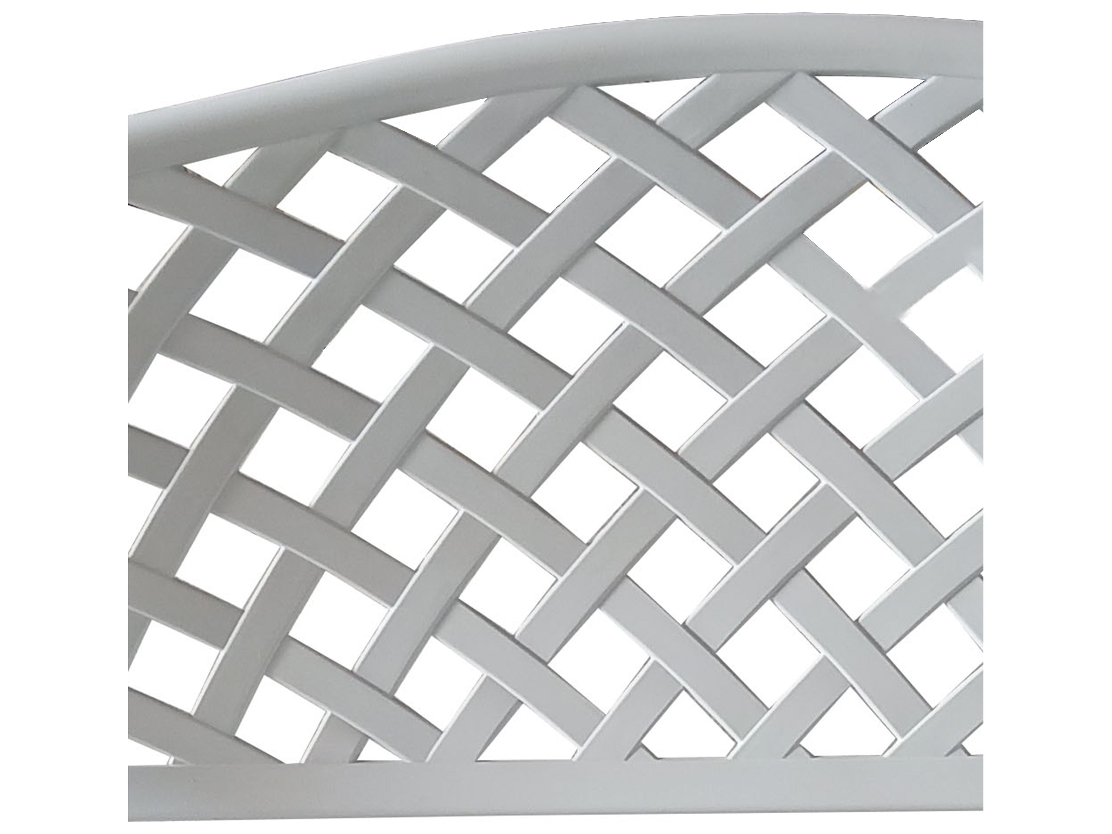 Oakland Living Aluminum Modern White Patio Bench Loveseat