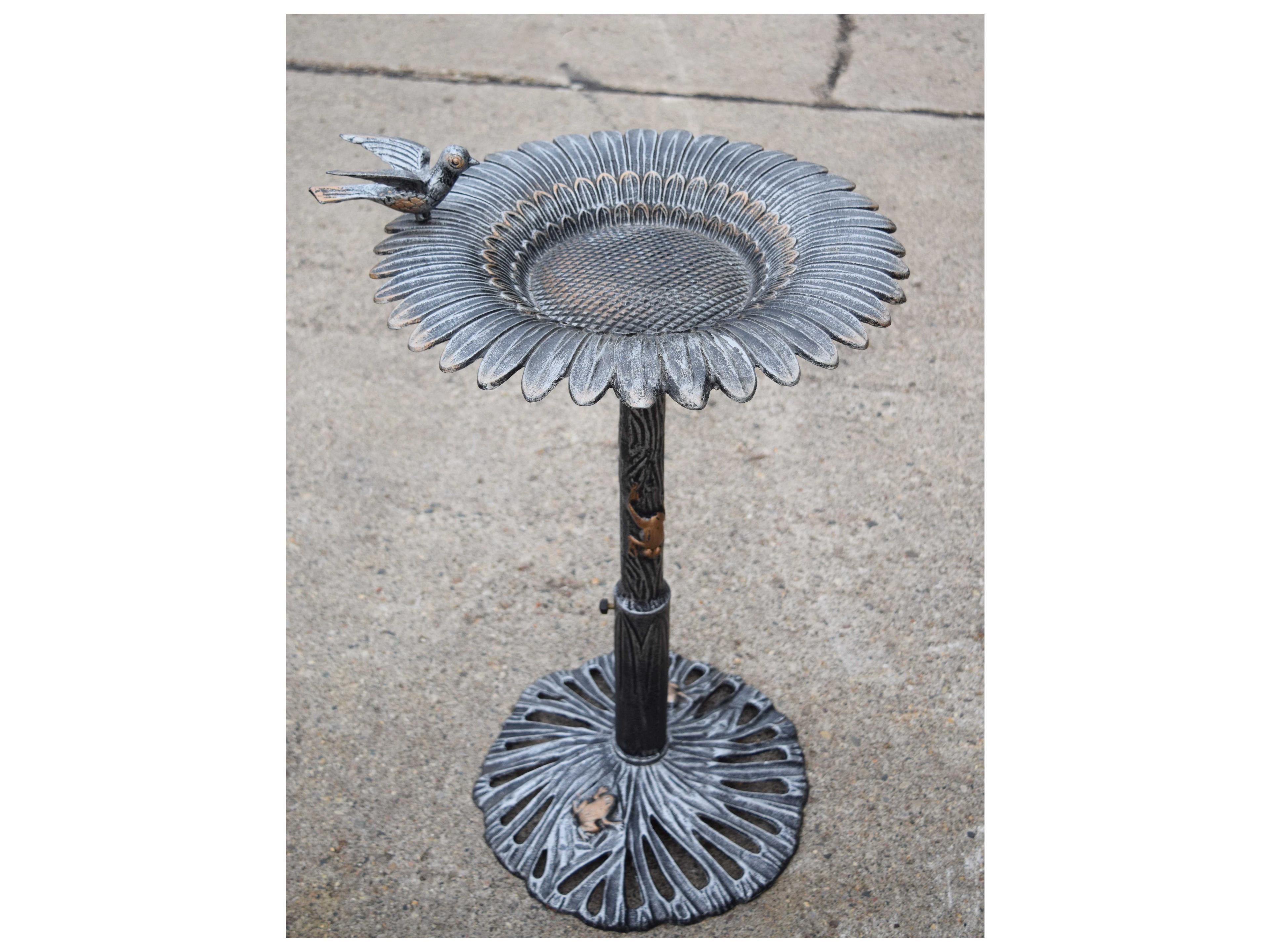 Oakland Living Sunflower Cast Aluminum Bird Bath