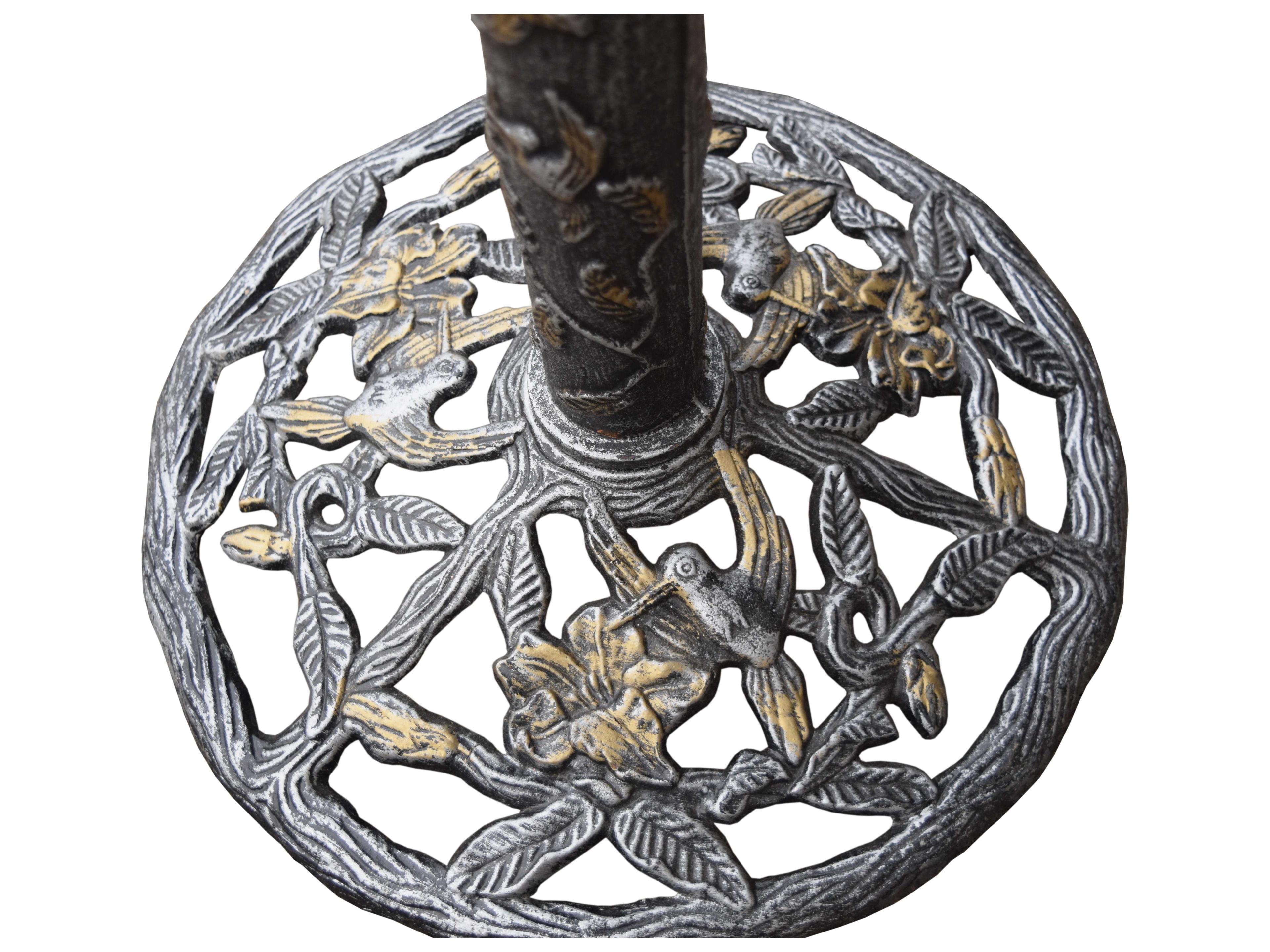 Oakland Living Hummingbird Cast Aluminum Bird Bath in Antique Pewter