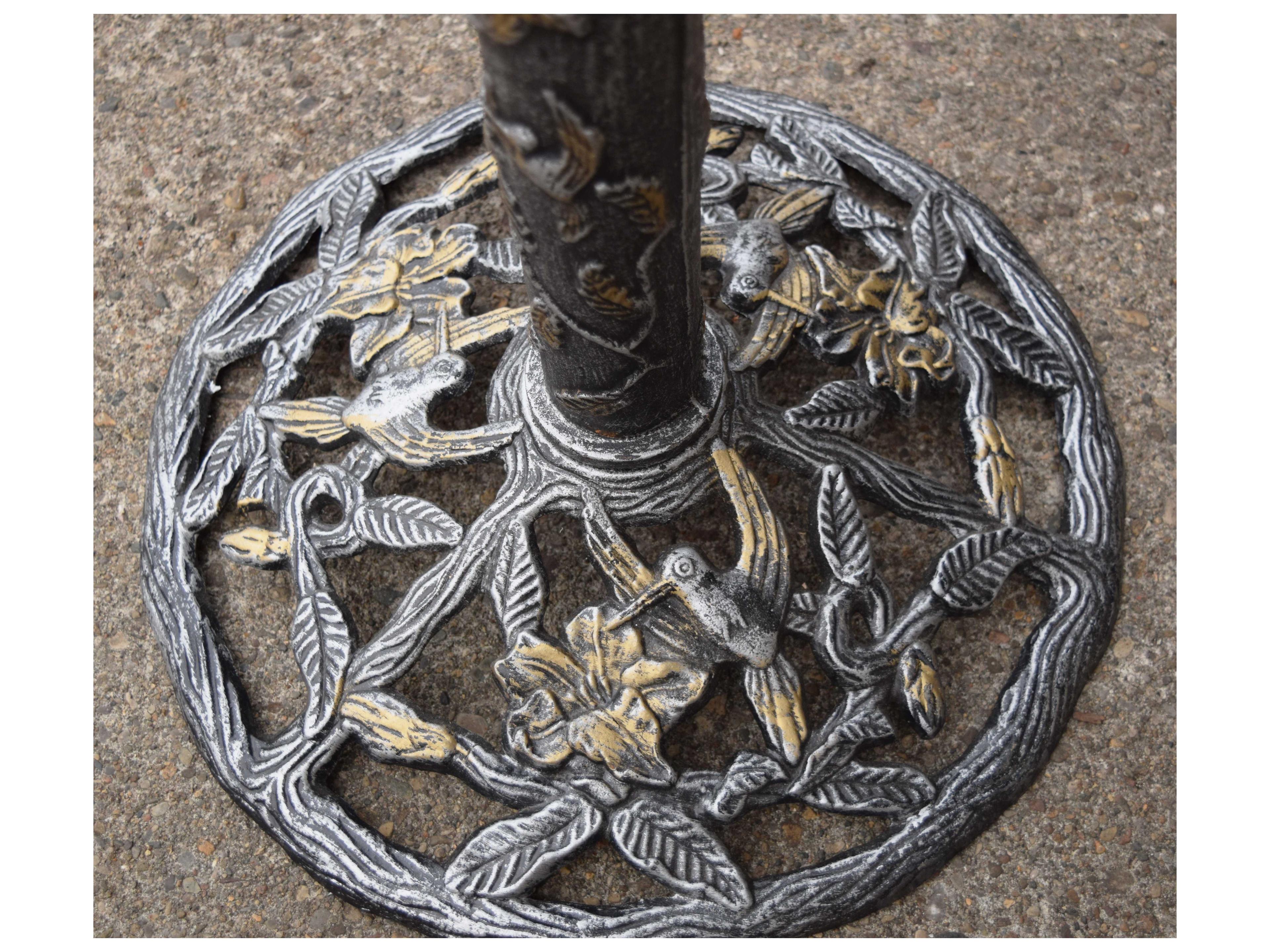 Oakland Living Hummingbird Cast Aluminum Bird Bath in Antique Pewter