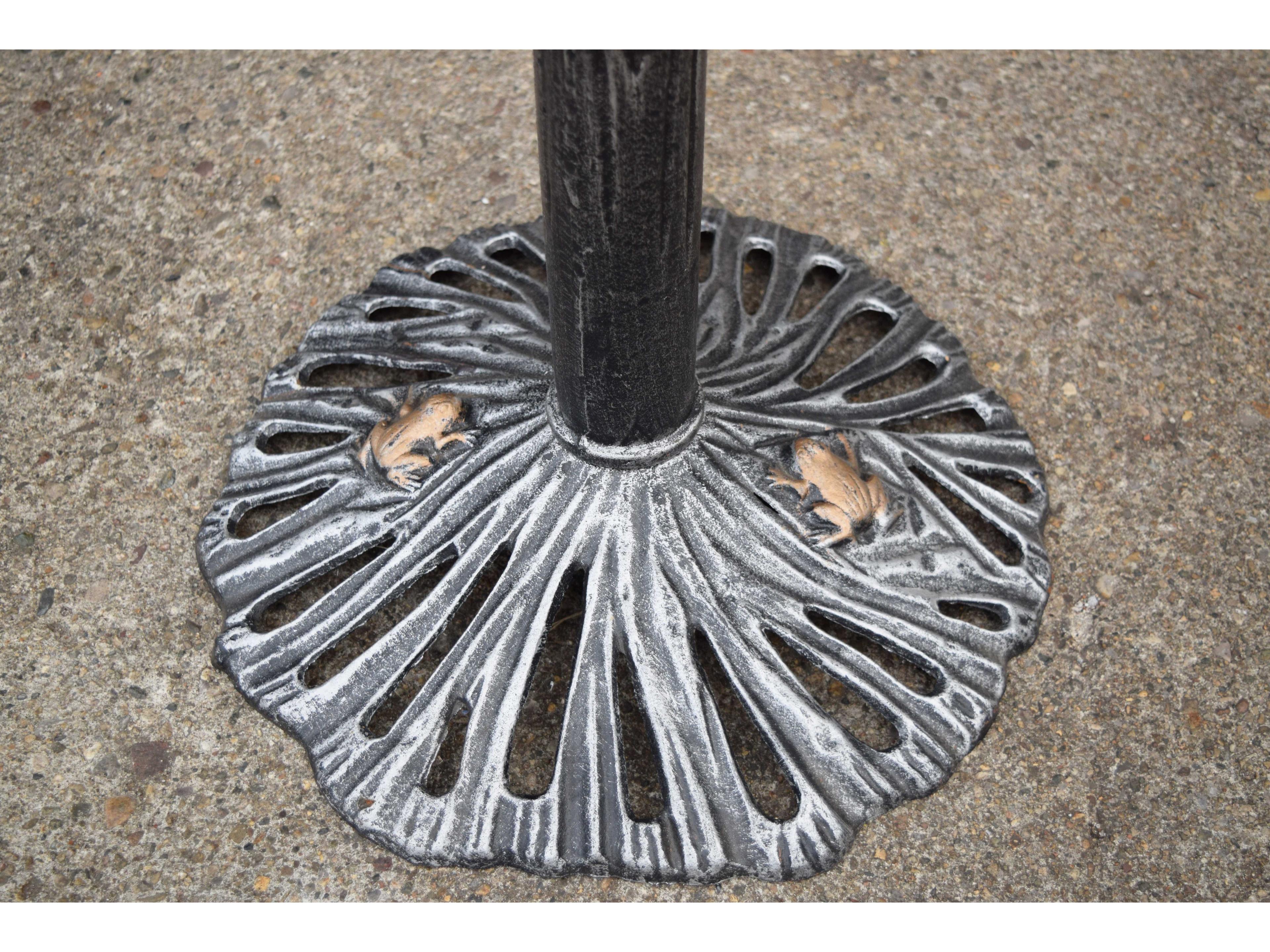 Oakland Living Sunflower Cast Aluminum Butterfly Bird Bath