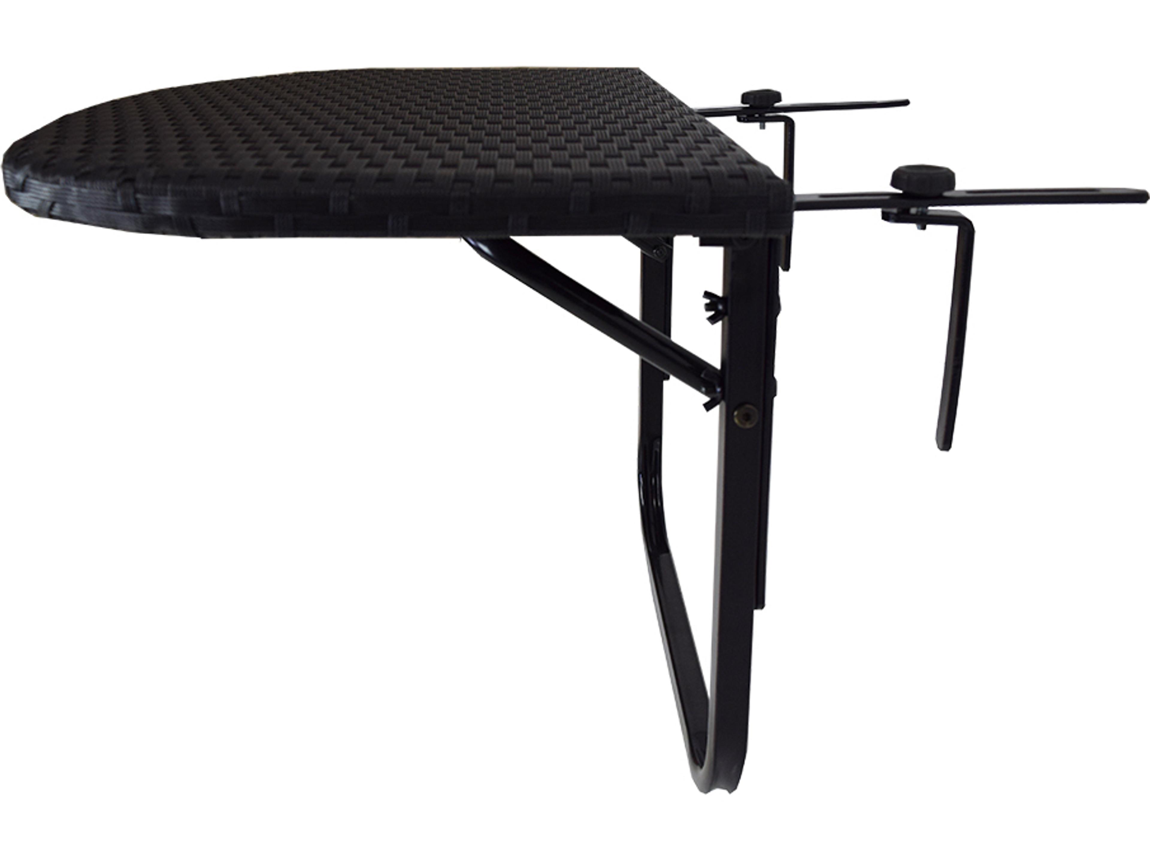 Oakland Living Black Wicker Patio Counter Table with Adjustable Clamps