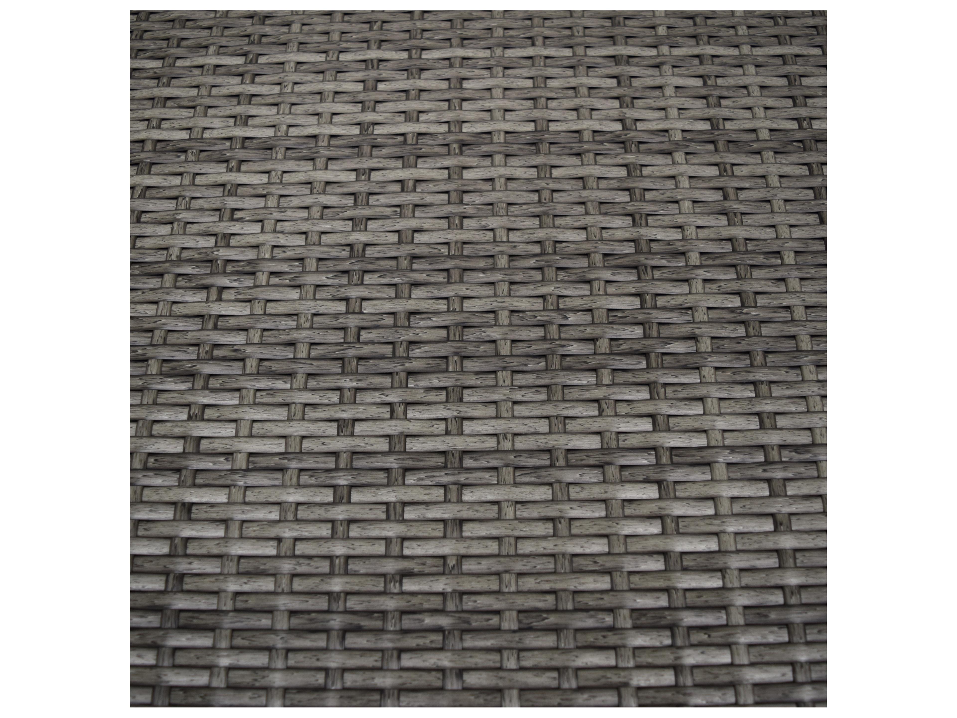 Oakland Living Grey Indoor and Foldable Wicker Balcony Table with Frame and Adjustable Clamps