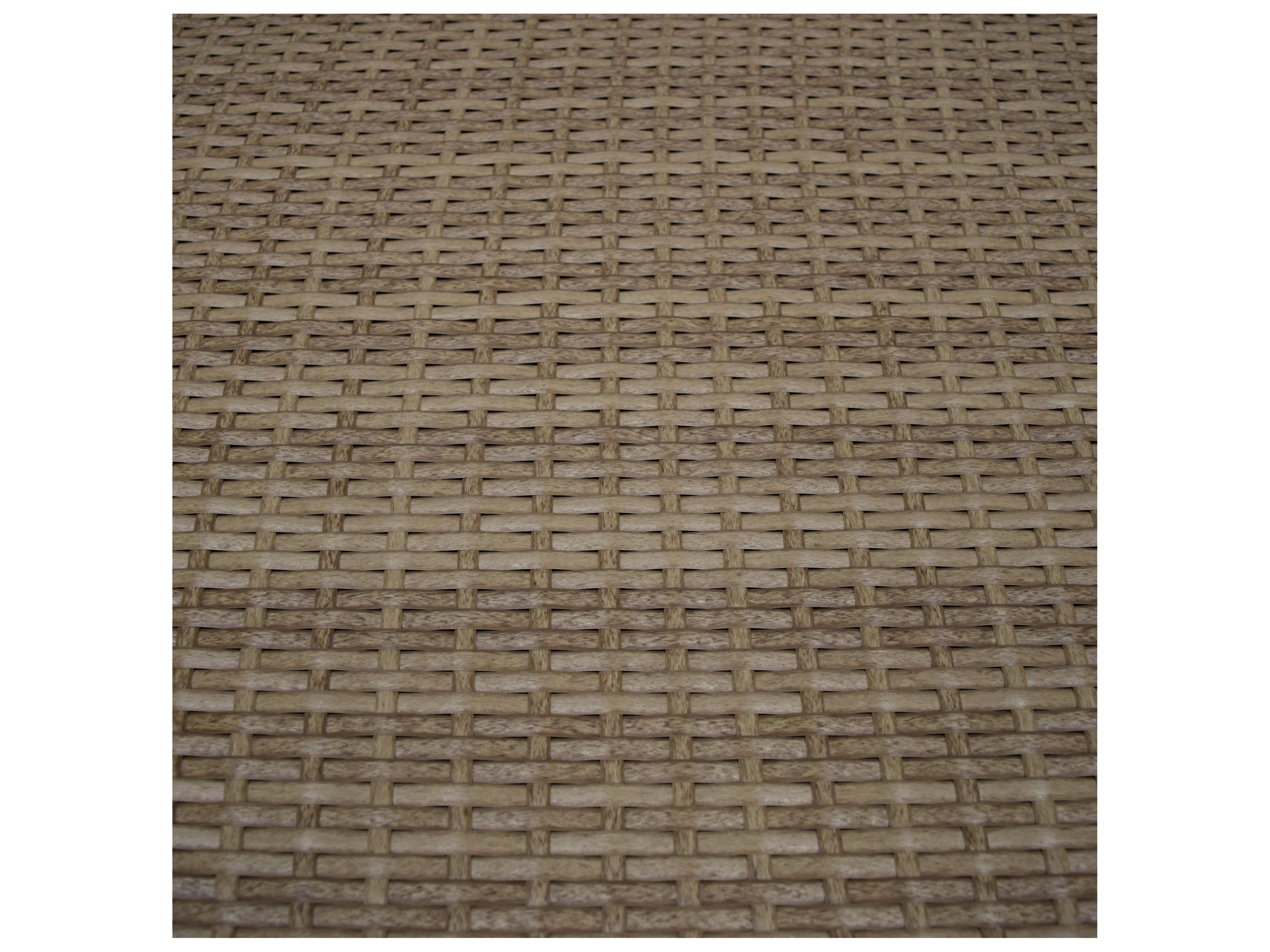 Oakland Living Tan Indoor and Foldable Wicker Balcony Table with Frame and Adjustable Clamps