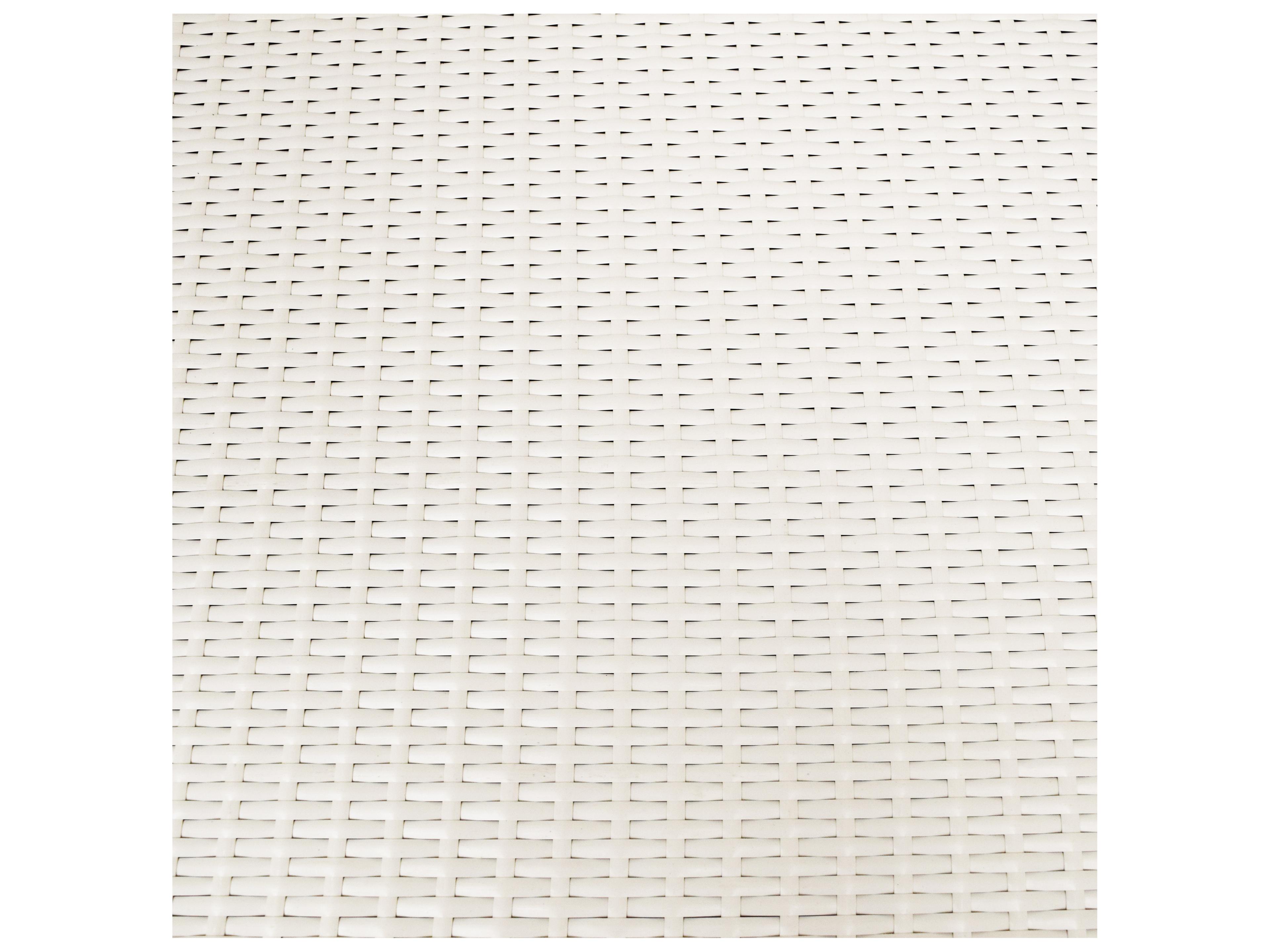 Oakland Living White Indoor and Foldable Wicker Balcony Table with Frame and Adjustable Clamps