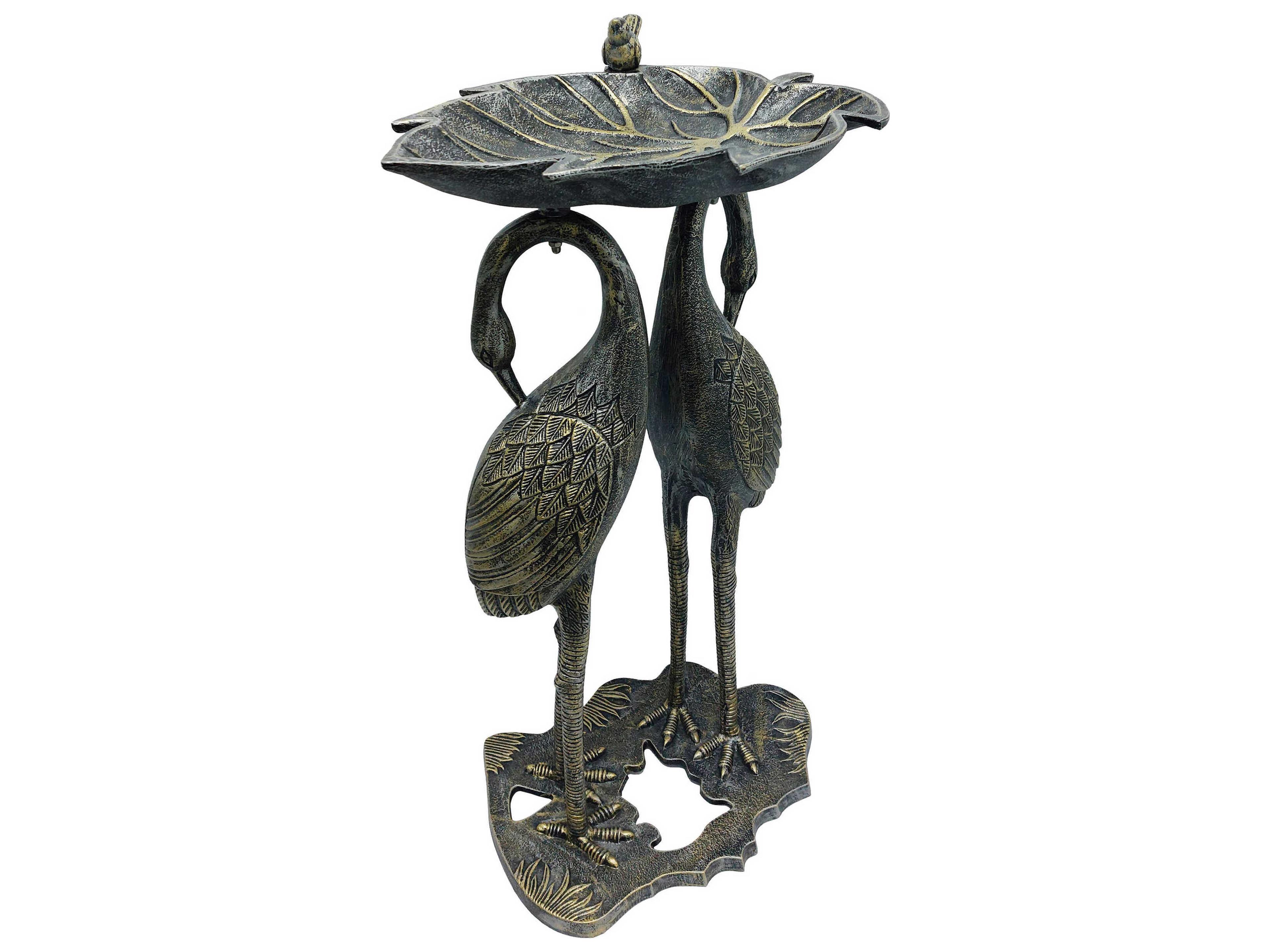 Oakland Living Twin Crane Bird Bath