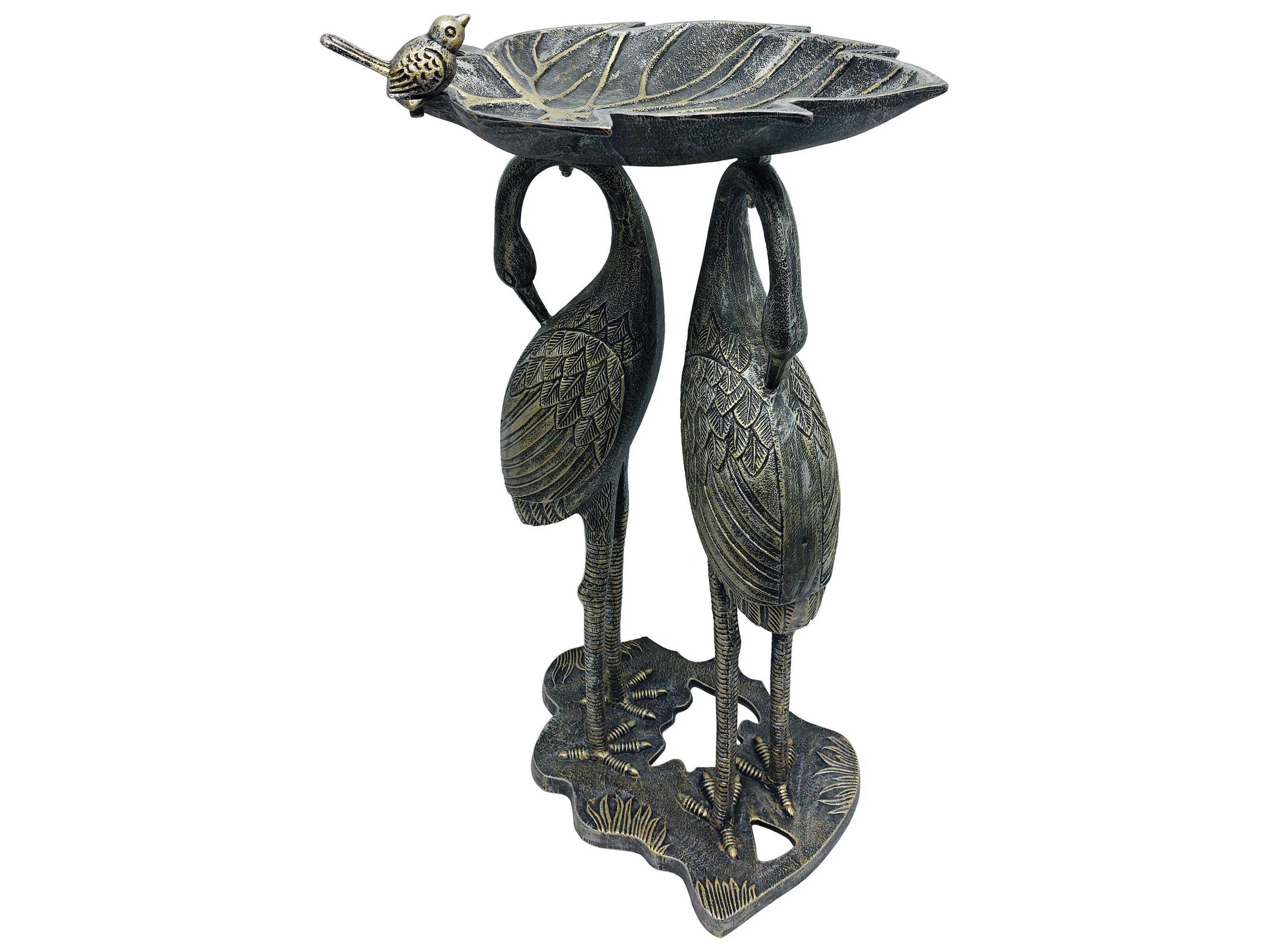 Oakland Living Twin Crane Bird Bath