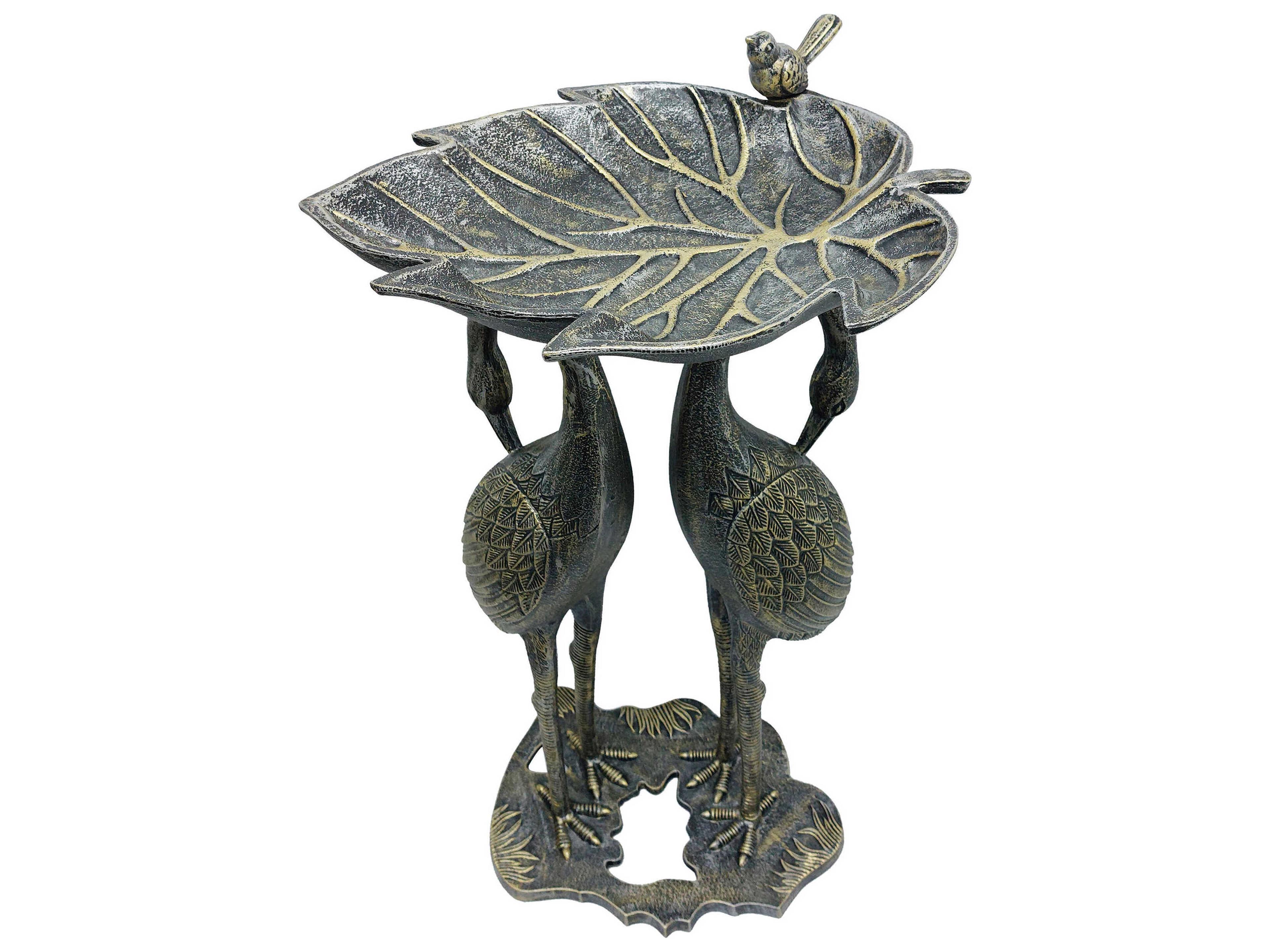 Oakland Living Twin Crane Bird Bath