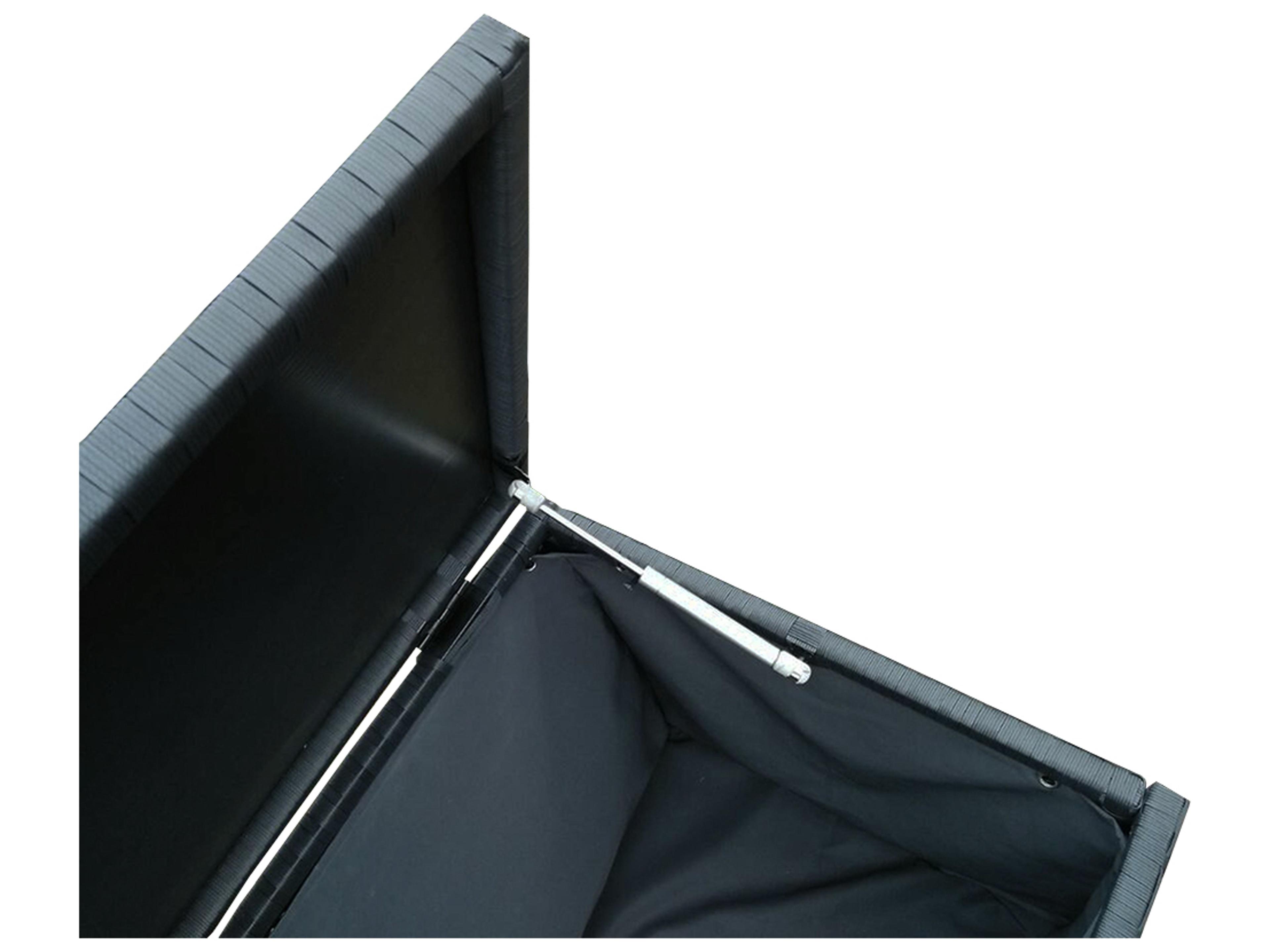 Oakland Living Black Wicker Storage Box Trunk Bin