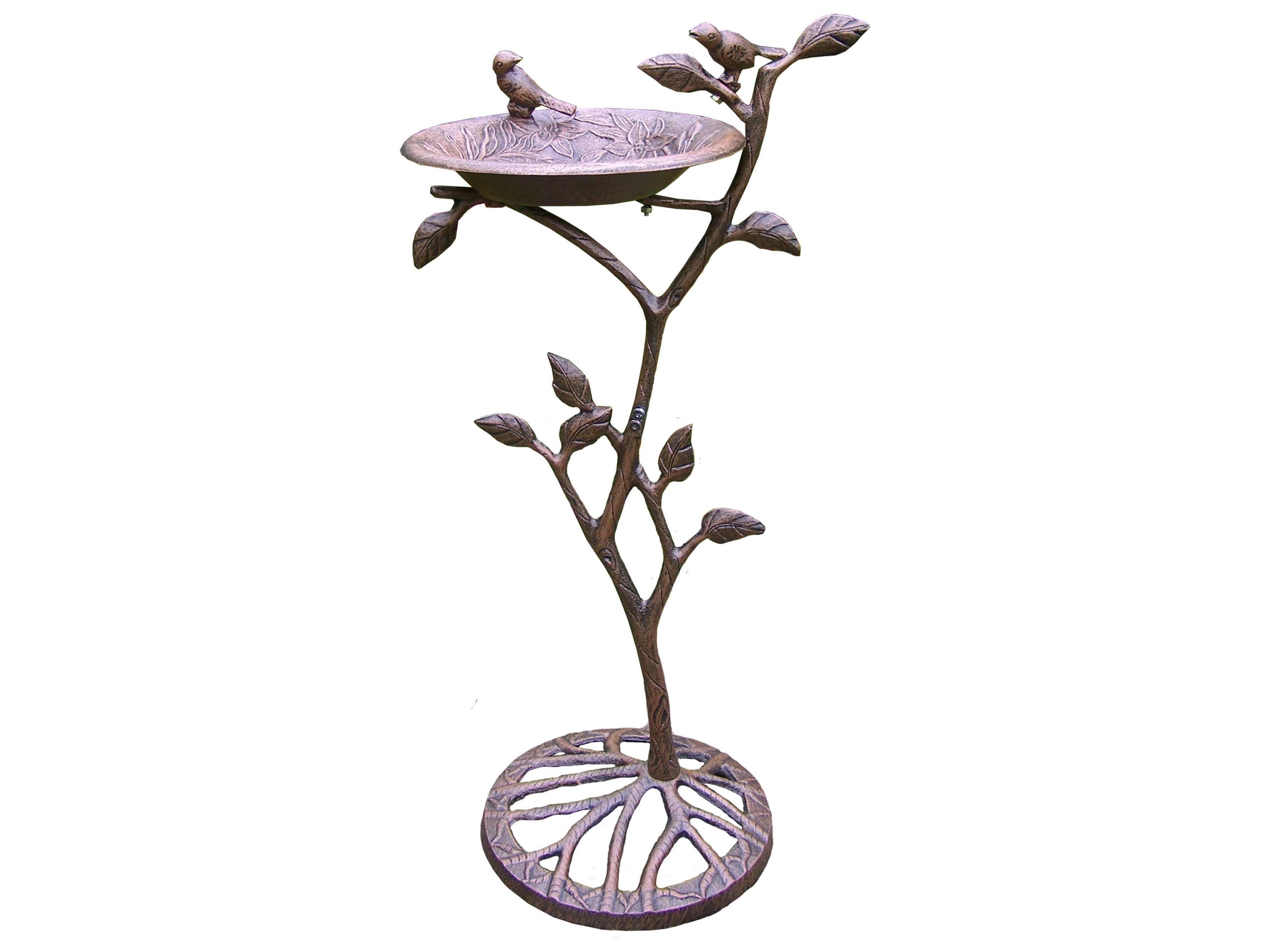 Oakland Living Meadow Cast Aluminum Bird Bath in Antique Bronze