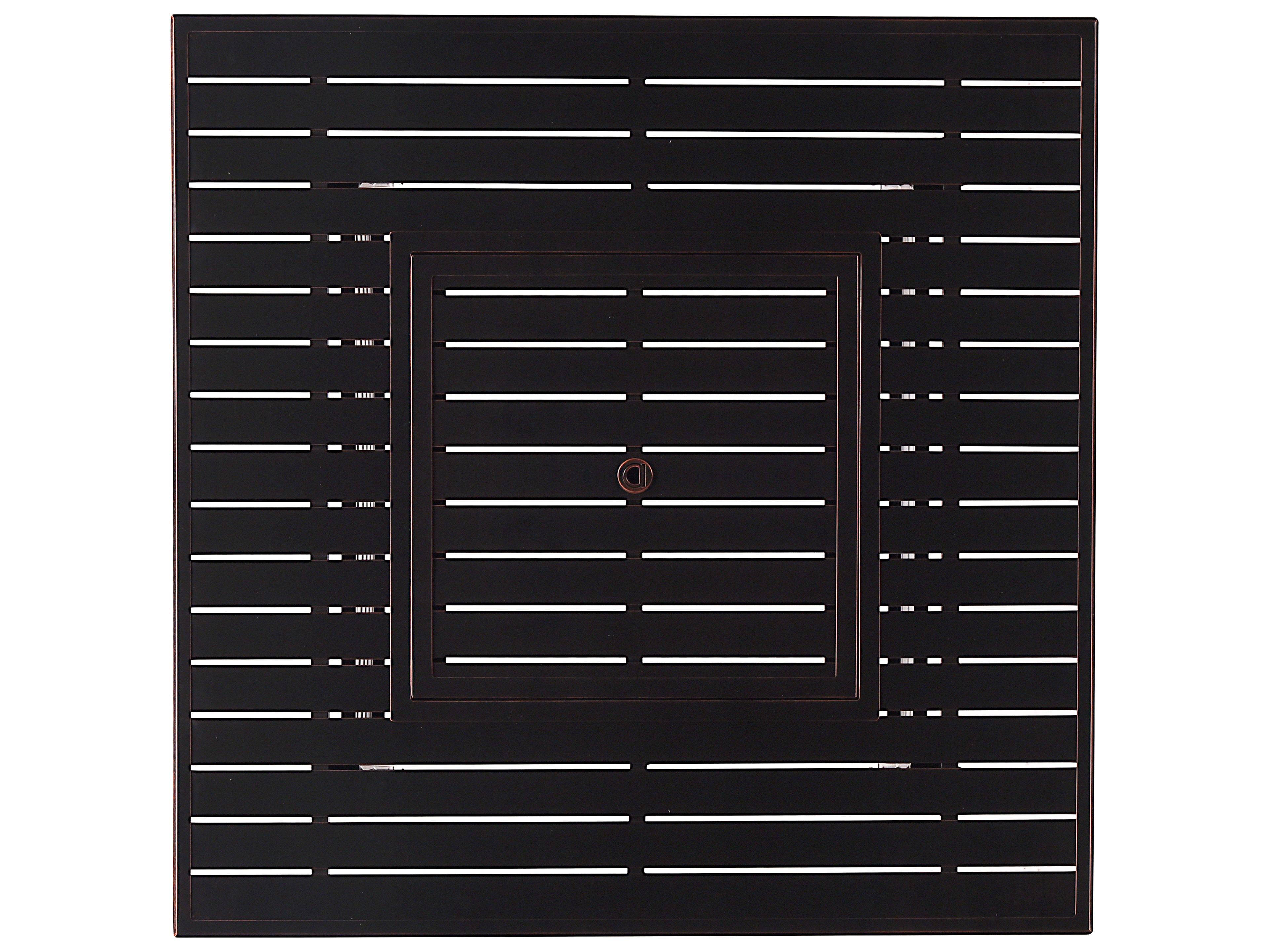 Oakland Living Square Aluminum Propane Patio Fire Pit Table with Glass Beads