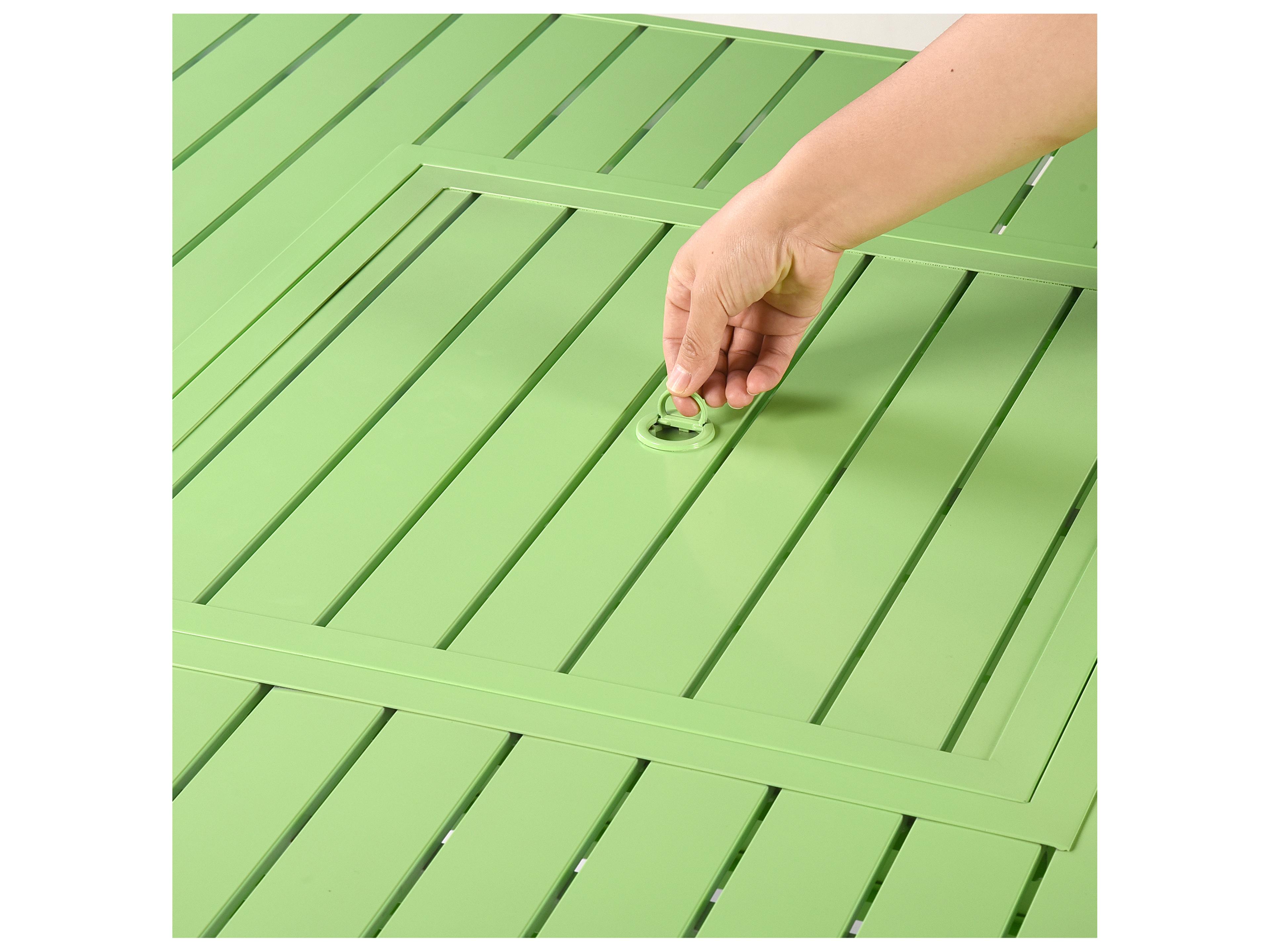 Oakland Living Square Aluminum Propane Patio Fire Pit Table with Glass Beads