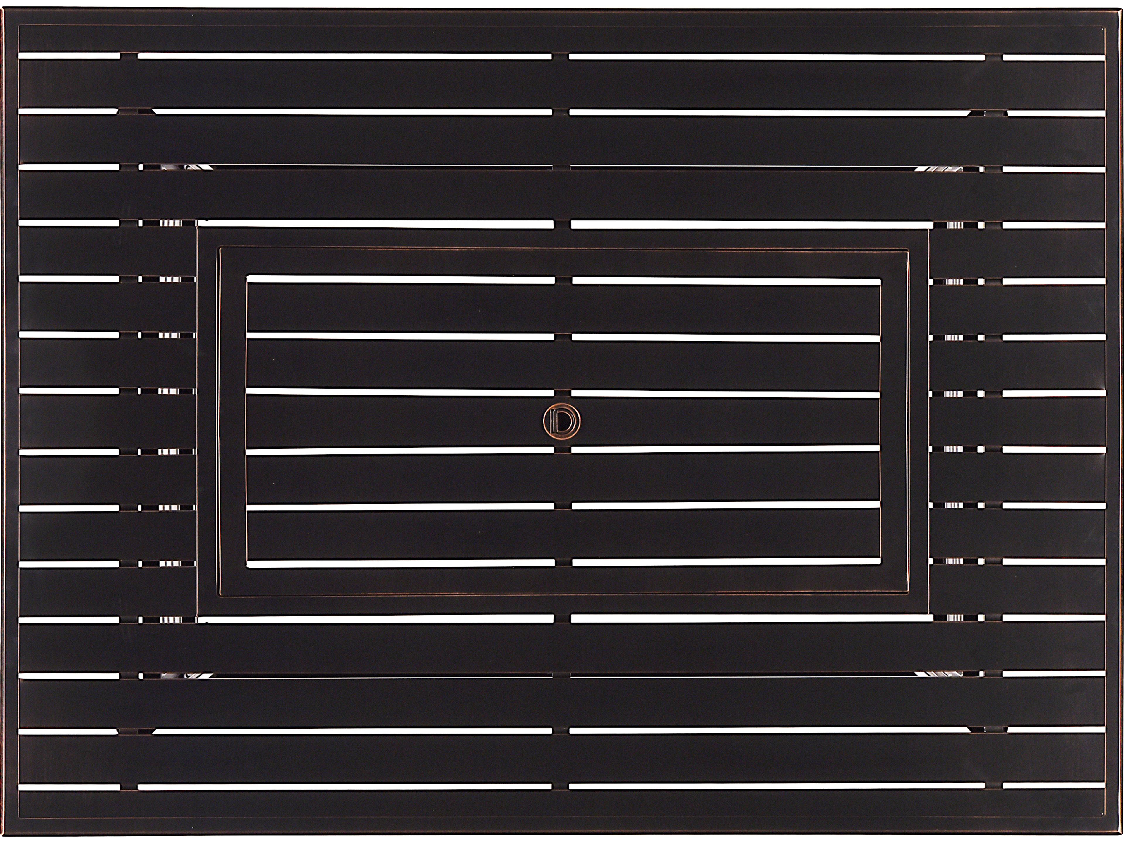 Oakland Living Rectangular Aluminum Propane Outdoor Fire Pit Table