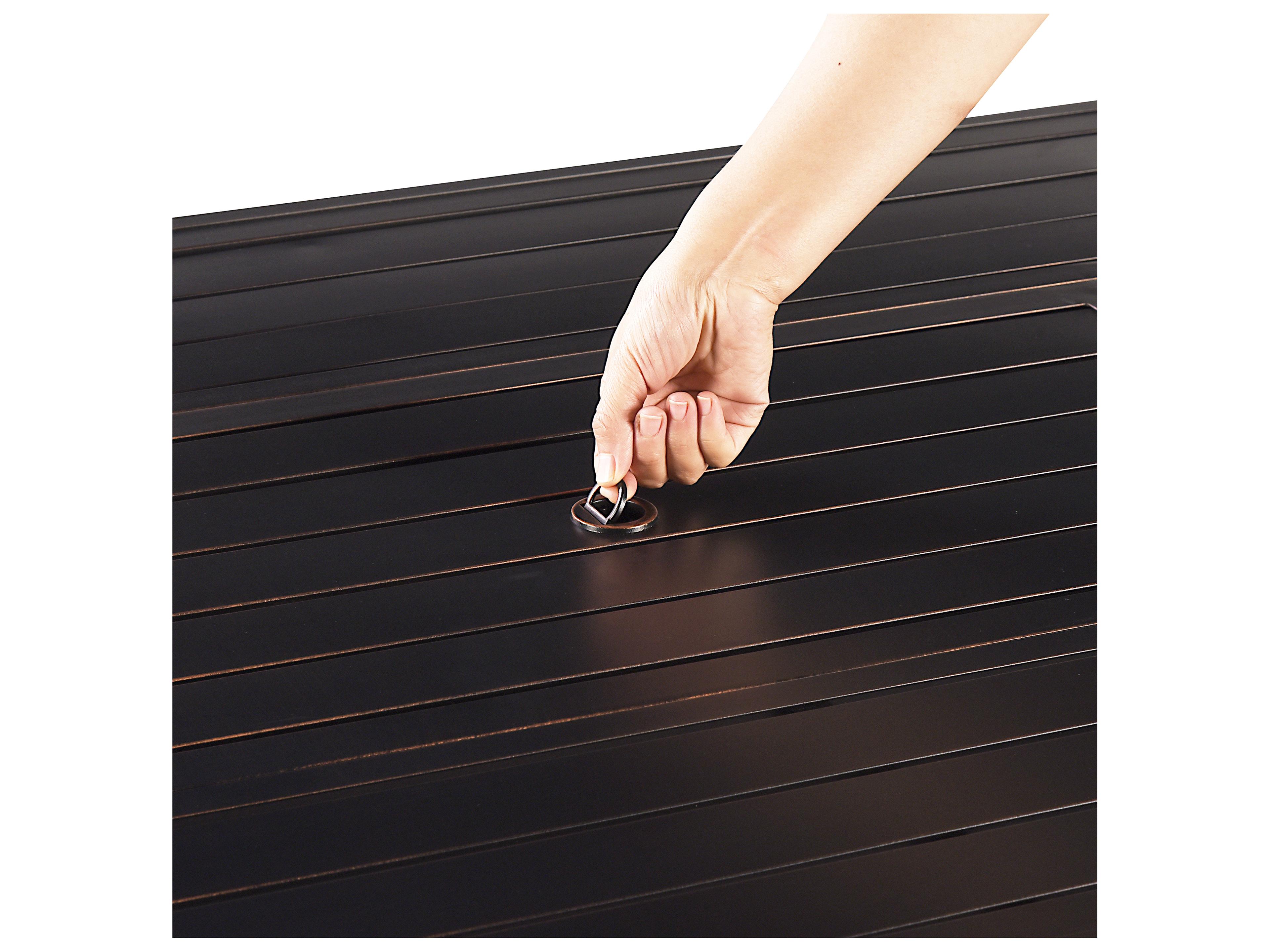 Oakland Living Rectangular Aluminum Propane Outdoor Fire Pit Table