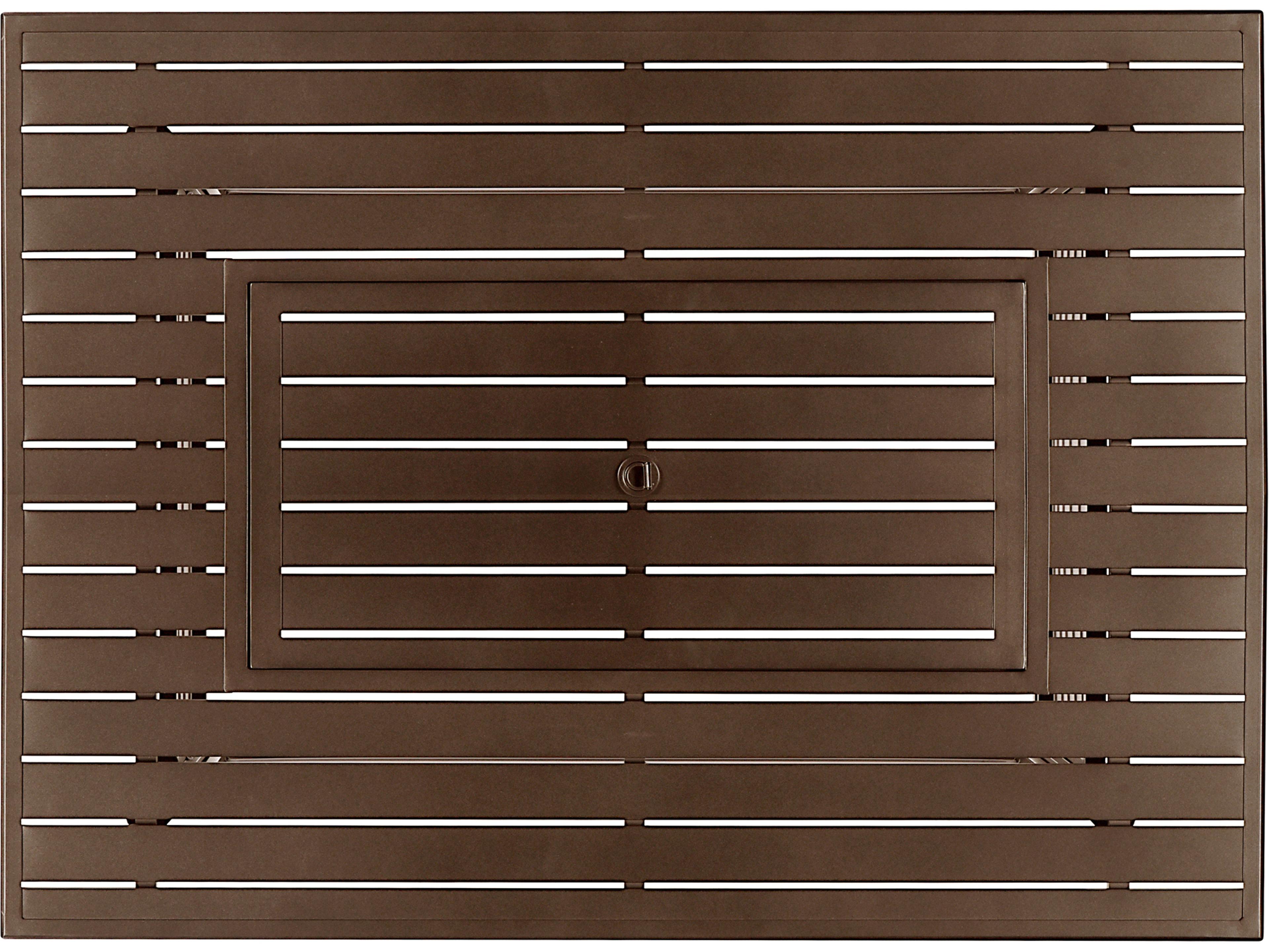 Oakland Living Rectangular Aluminum Propane Patio Fire Pit Table