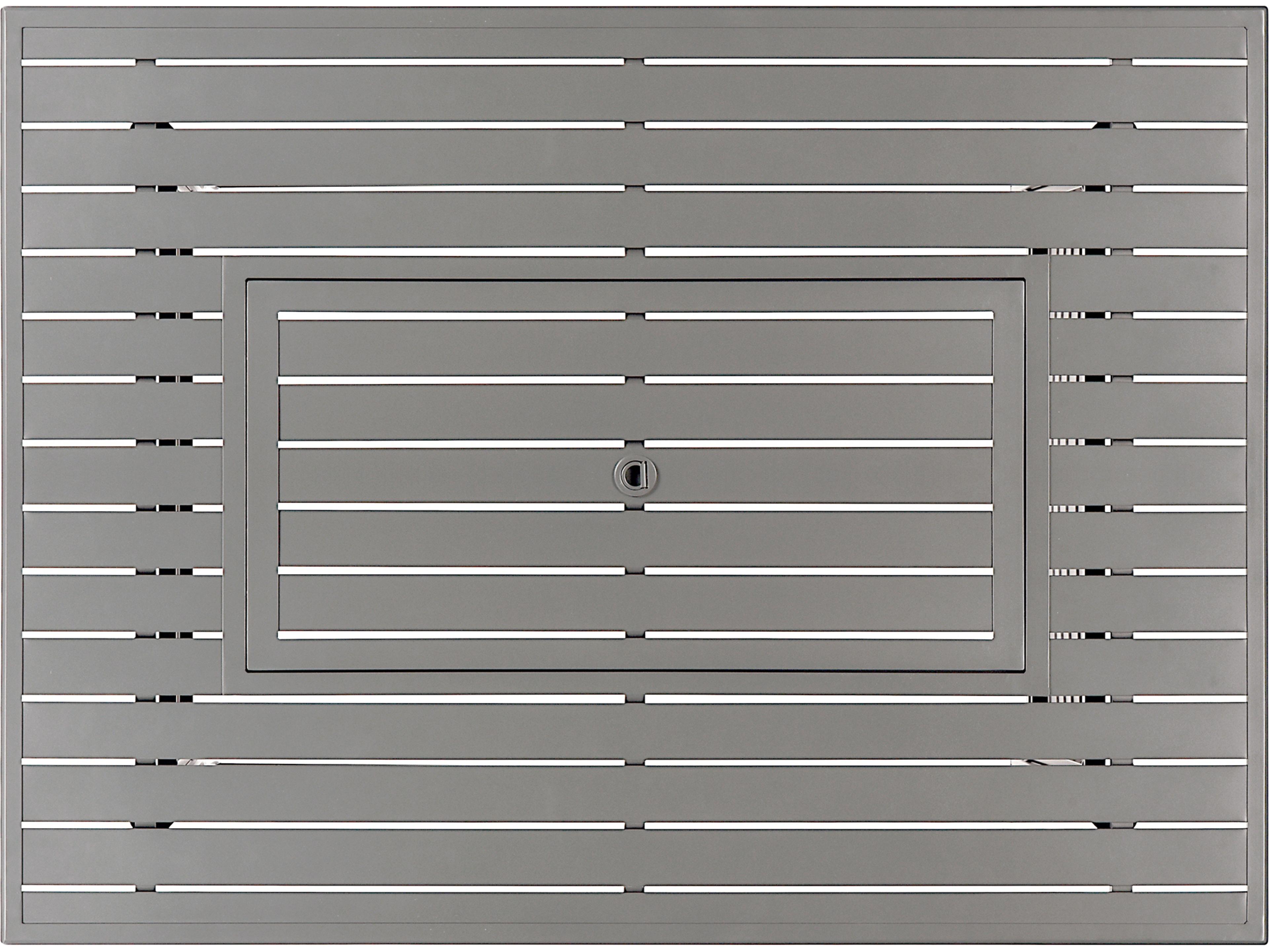 Oakland Living Rectangular Aluminum Propane Outdoor Patio Fire Pit Table