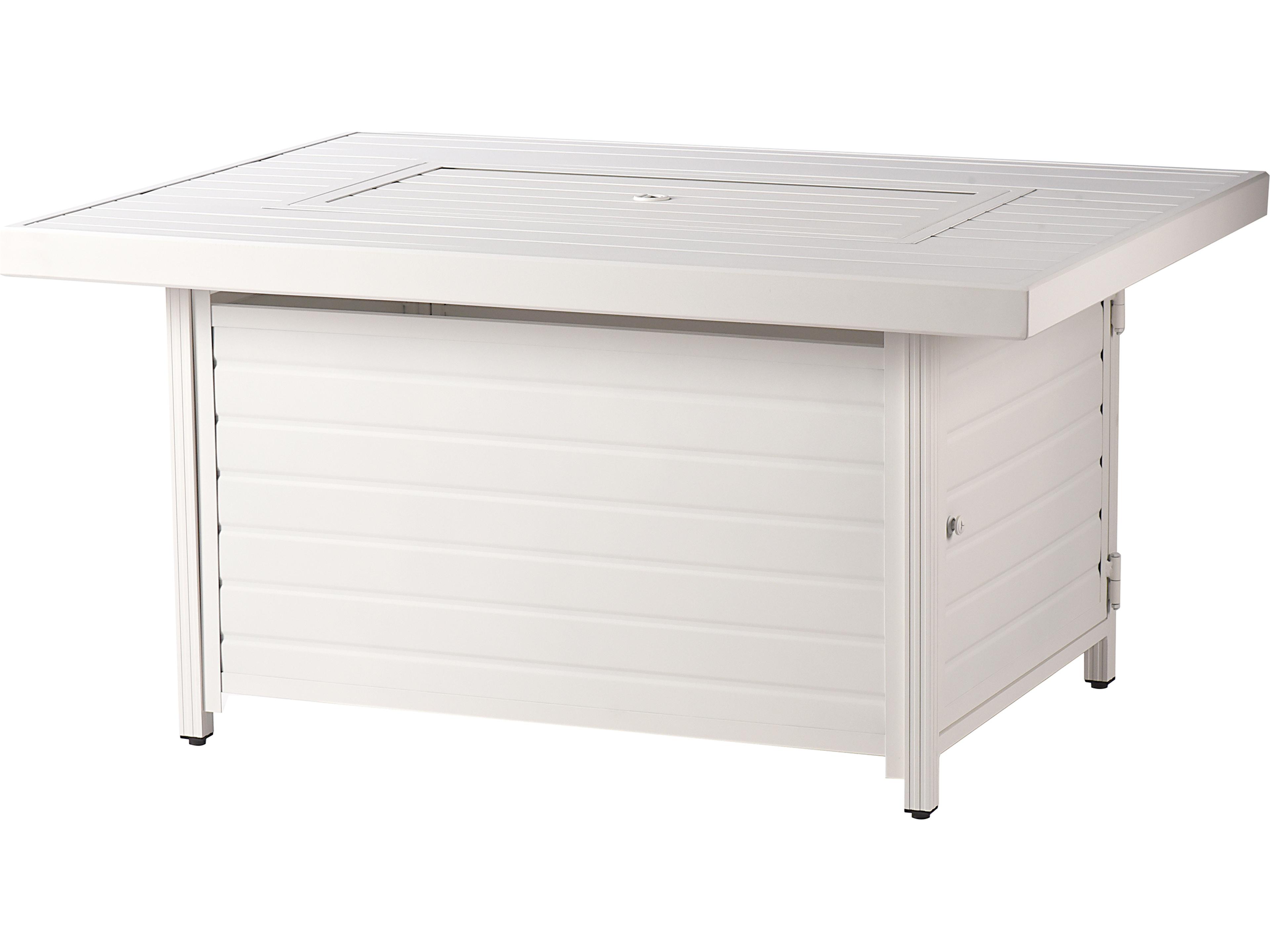 Oakland Living Rectangular Aluminum Propane Outdoor Fire Pit Table