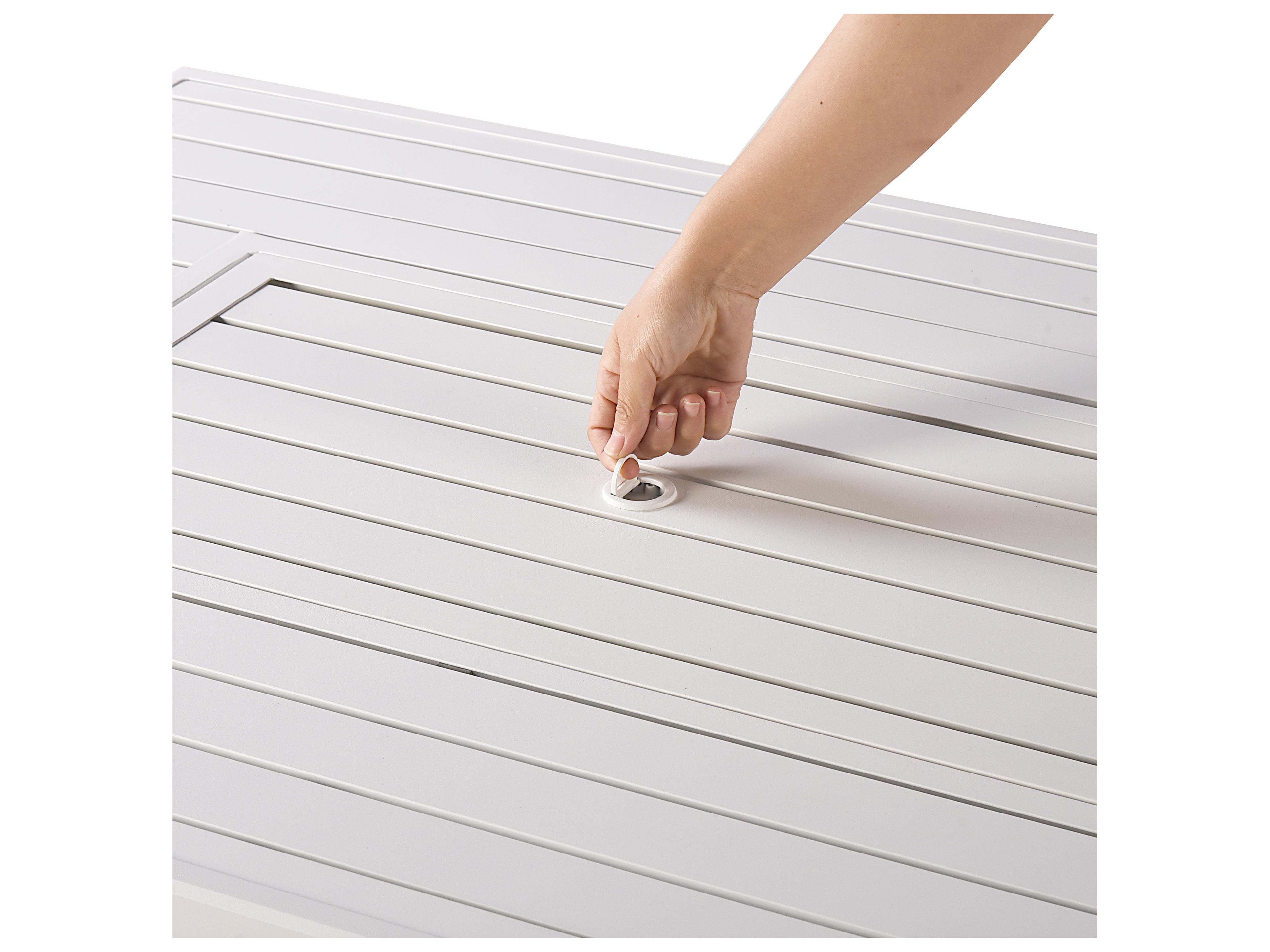 Oakland Living Rectangular Aluminum Propane Outdoor Fire Pit Table