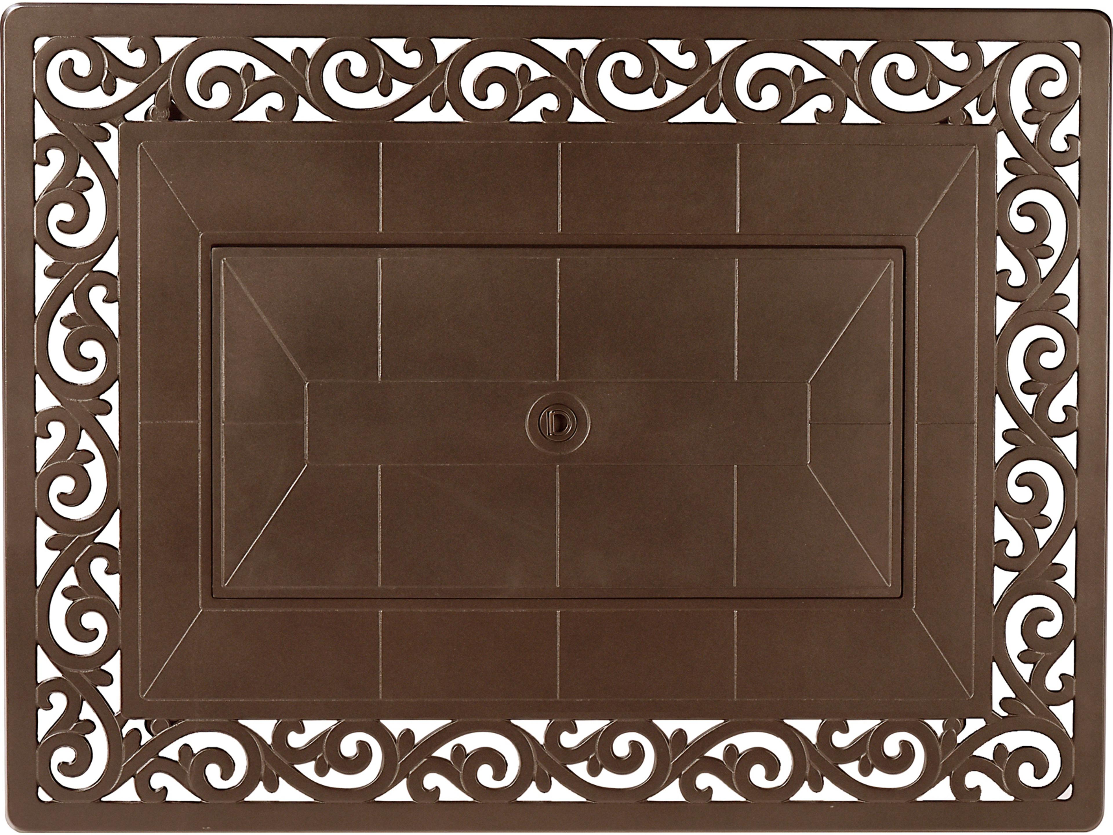 Oakland Living Rectangular Aluminum Propane Patio Fire Pit Table